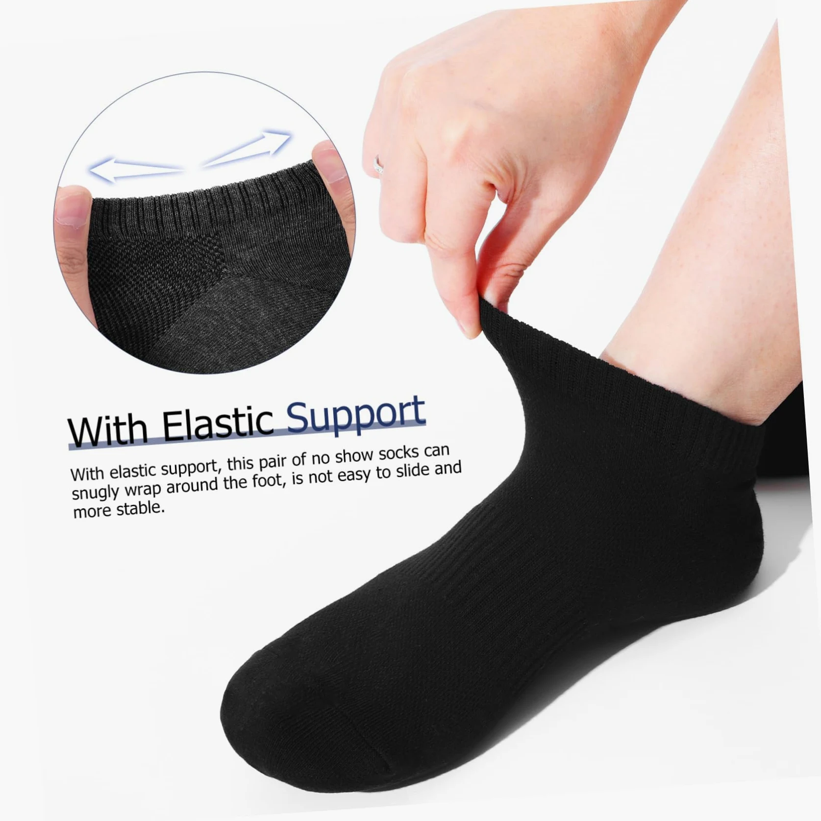 WOONEKY 9pares Calcetines Deportivos Para Hombre Algodón Cortos Transpirables Tobilleros Running