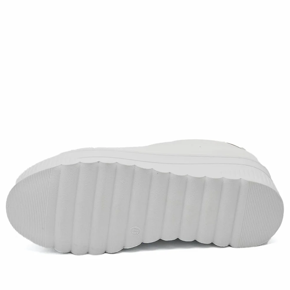 IF900-1 - Zapatillas deportivas para mujer, estilo casual, plataforma alta, color blanco