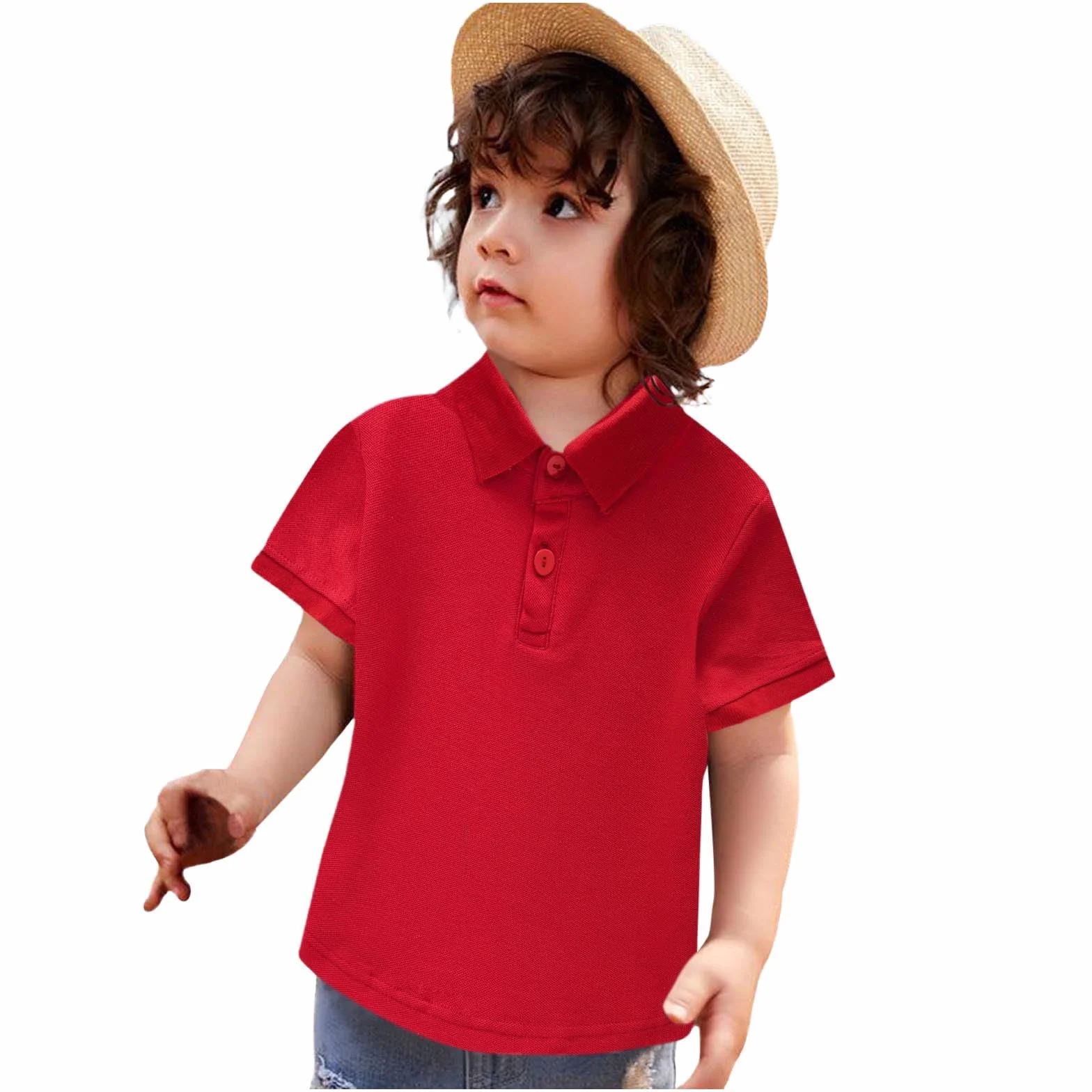Polo para niños Camisa escolar verano monocolor negro camisas niño manga corta transpirable camisetas niños básico suave top chica ropa divertida regalos camisetas escolares