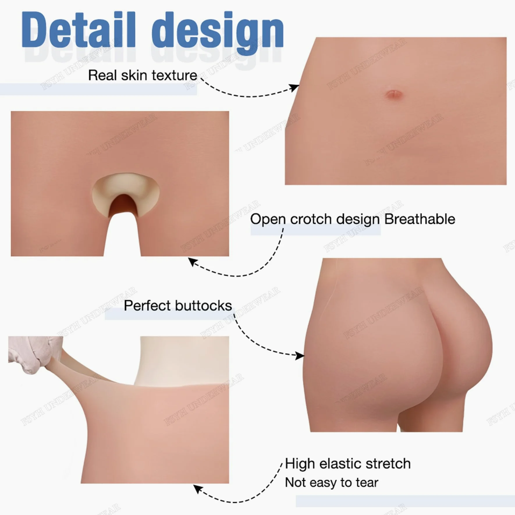 FSYH Silicona Hips Enhancer Panty Butt Lift Shaper Control Pantalones Mujeres Push Up Hips para Drag Queen Crossdresser