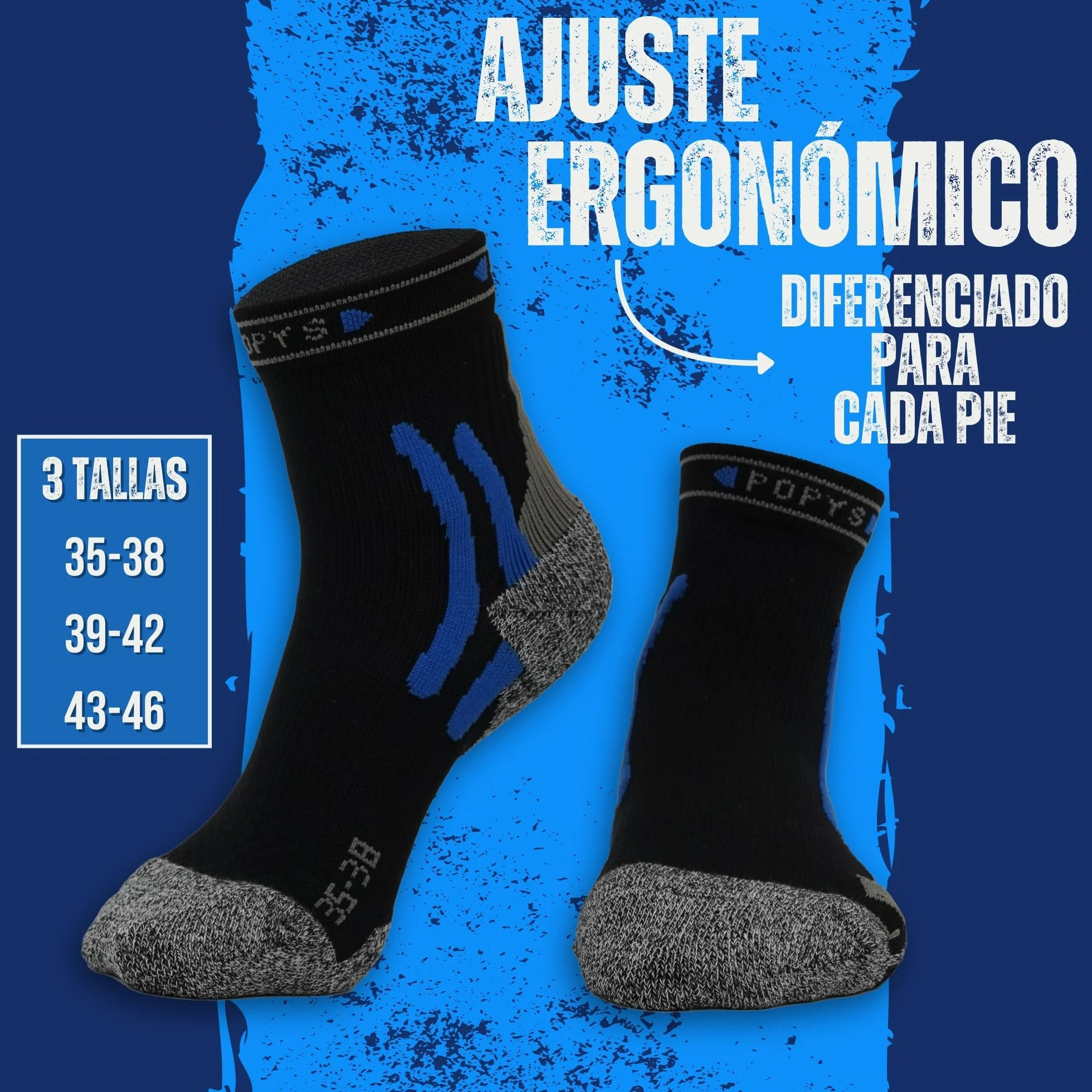 Calcetines Deporte Hombre Mujer Algodón COOLMAX Ciclismo Acolchado Mejorado