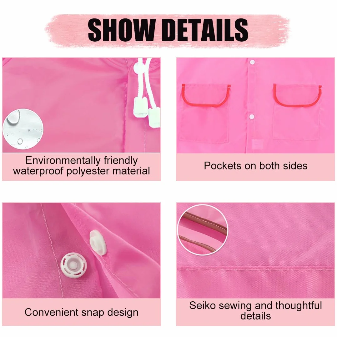 Niños Niñas Poncho Ligero Transparente Reutilizable con Capucha, Ligero Poncho Lluvia, Reutilizable Poncho Impermeable Niña, Patito Amarillo Capa, para Escuela, Aire Libre, Camping