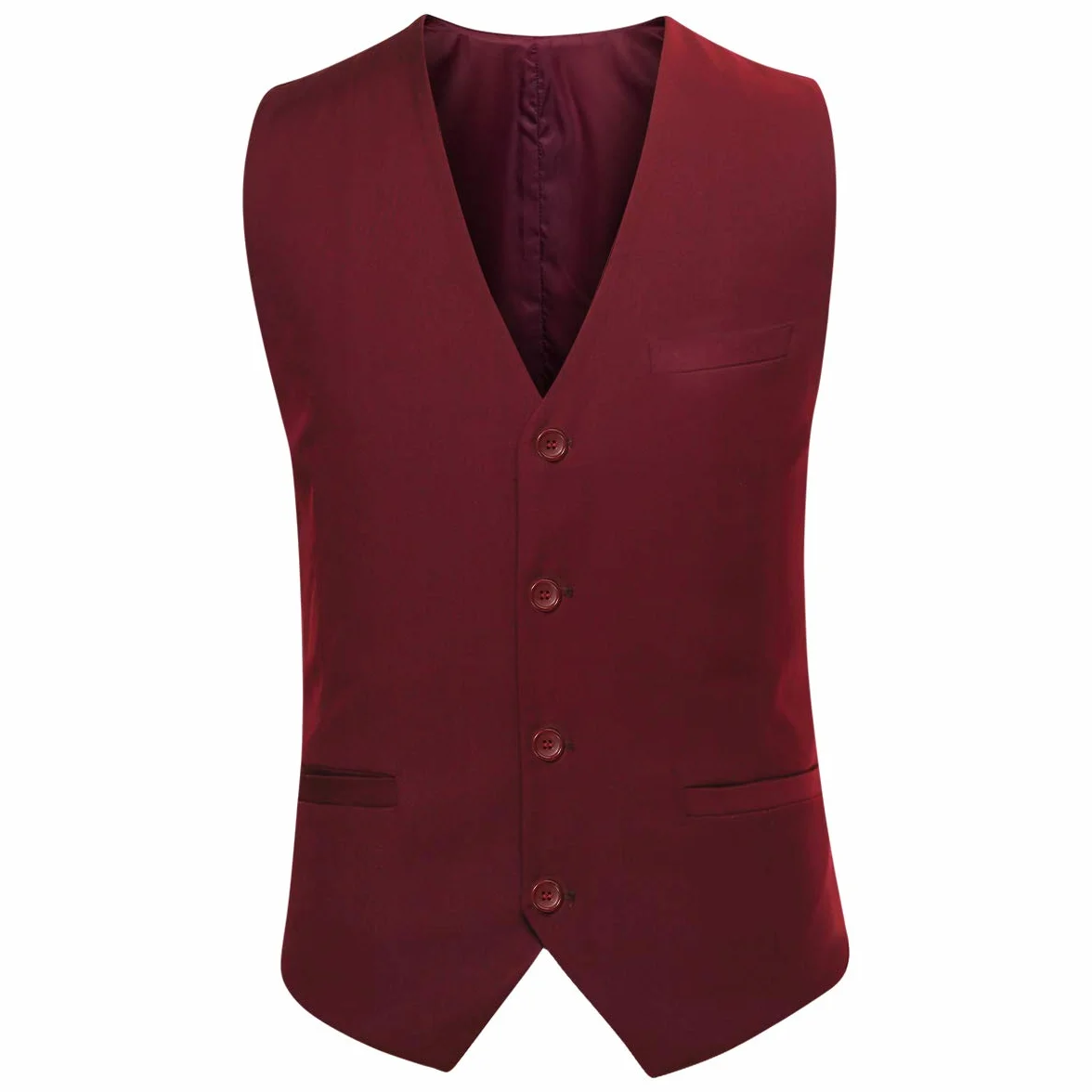 Traje de 3 piezas para hombre Allthemen, ajustado, dos botones, para la oficina