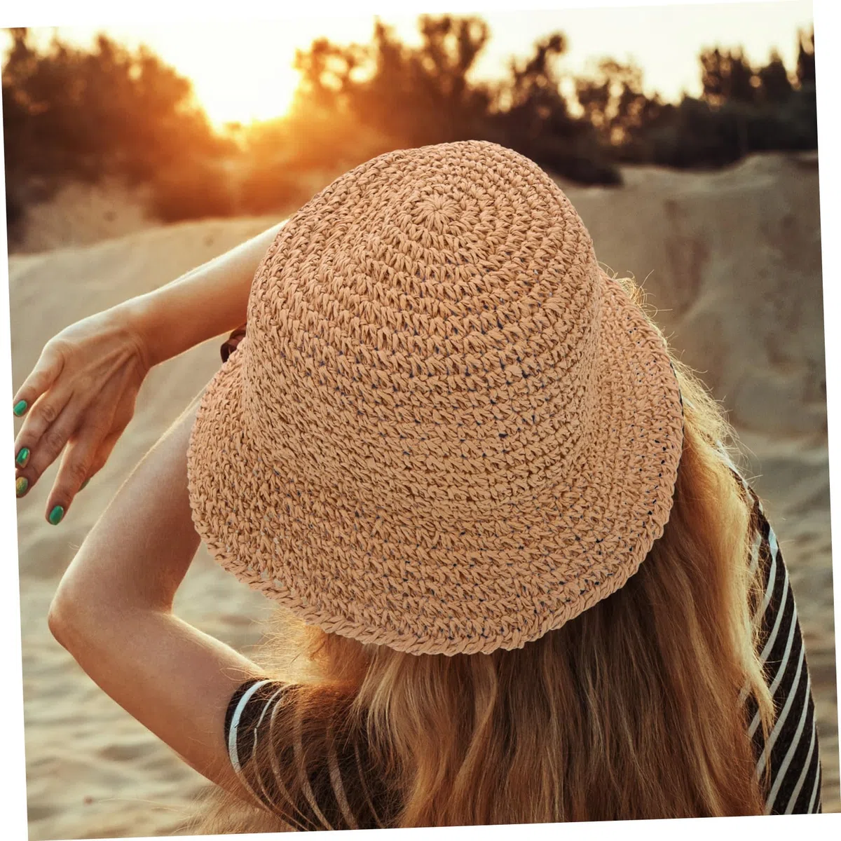 FRCOLOR Sombrero de de Verano Sombrero de Hombre Sombrero para el Sol Sombrero de Pescador de Moda Sombreros de Sol para Mujer Sombrero de Pescador de protección Solar Papiro
