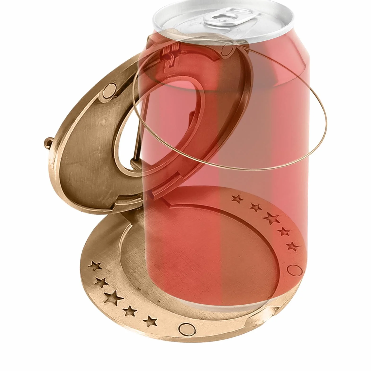 Soporte de cerveza con hebilla de cinturón, soporte de metal para tazas, unisex, manos libres, para botellas de cerveza y latas, estilo occidental, se adapta a cualquier cinturón estándar, para