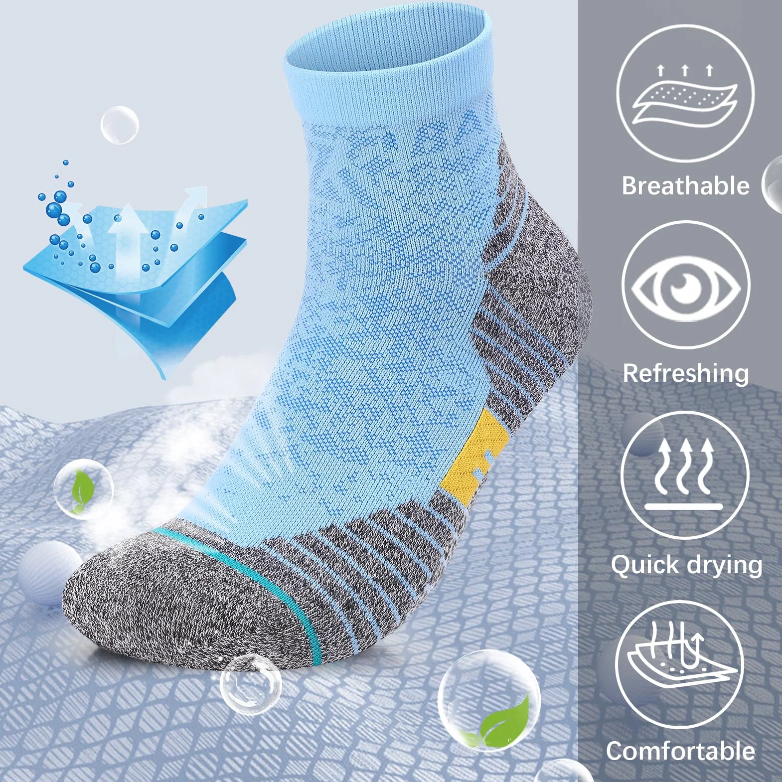 Calcetines compresión fascitis plantar 15 mmHg mujer hombre antideslizantes correr