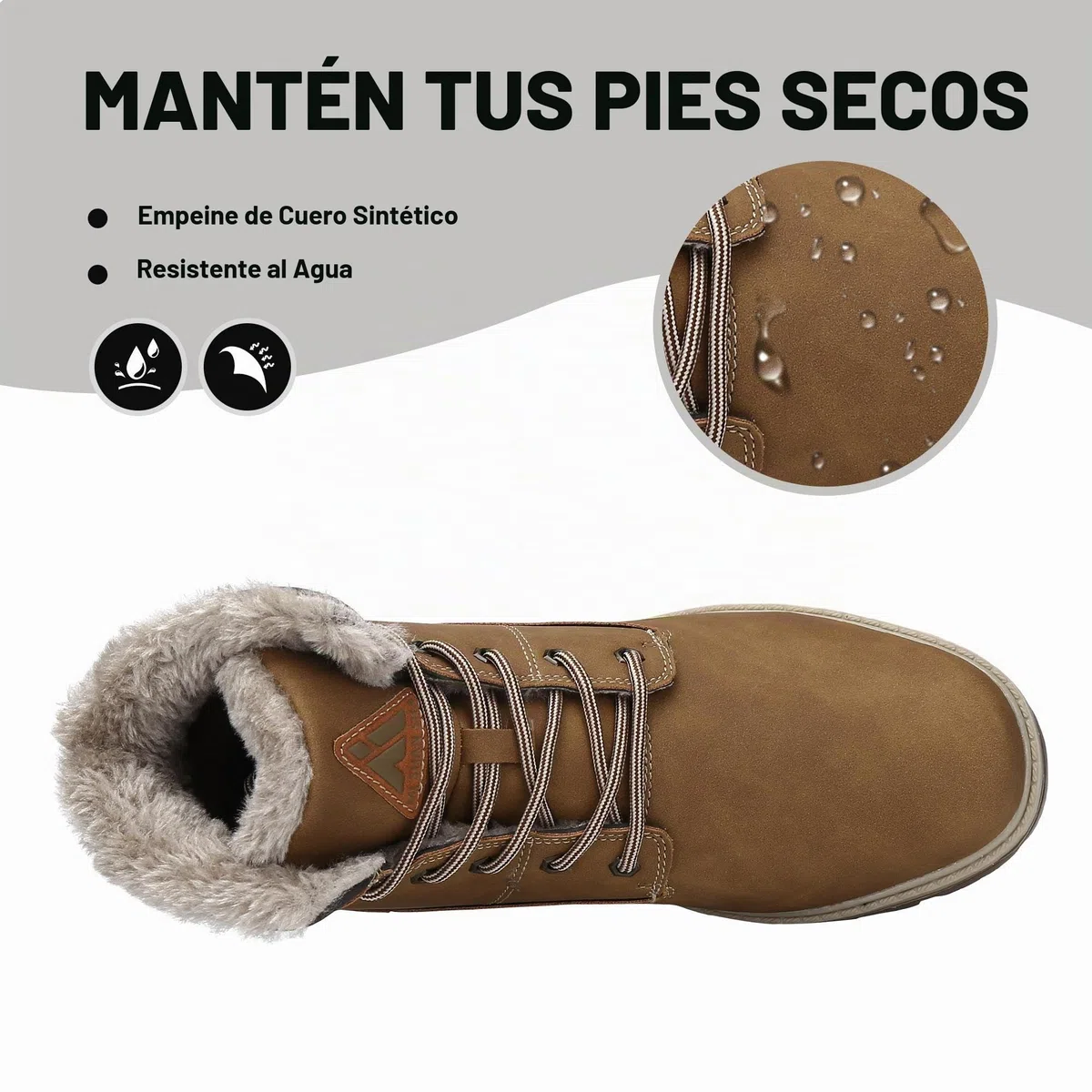 Mishansha Botas de Nieve Hombre Mujer Invierno Amarillo Gr.45