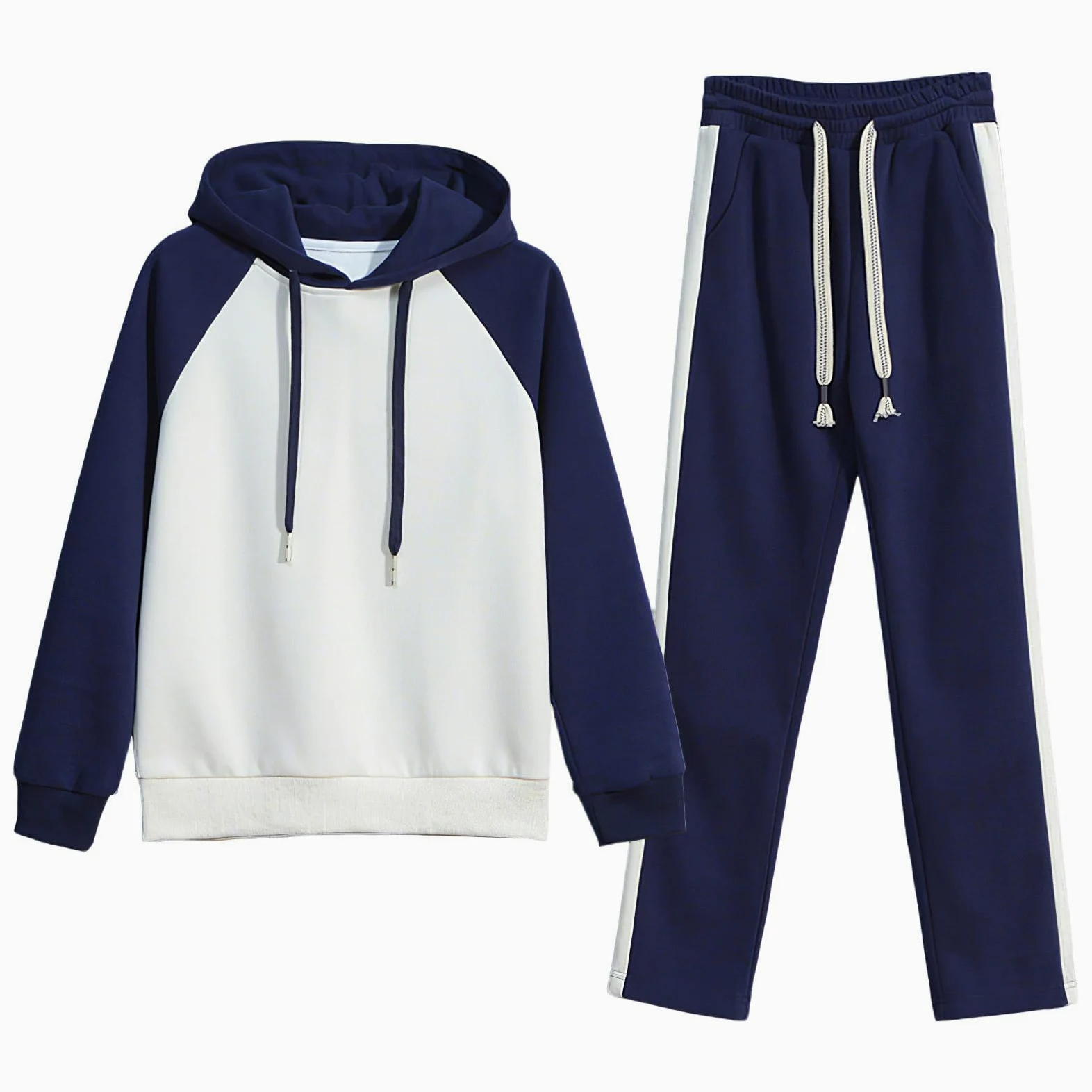 amropi Chándal de Mujer Sudadera con Capucha y Jogging Pantalones 2 Piezas Conjunto de Deportivo