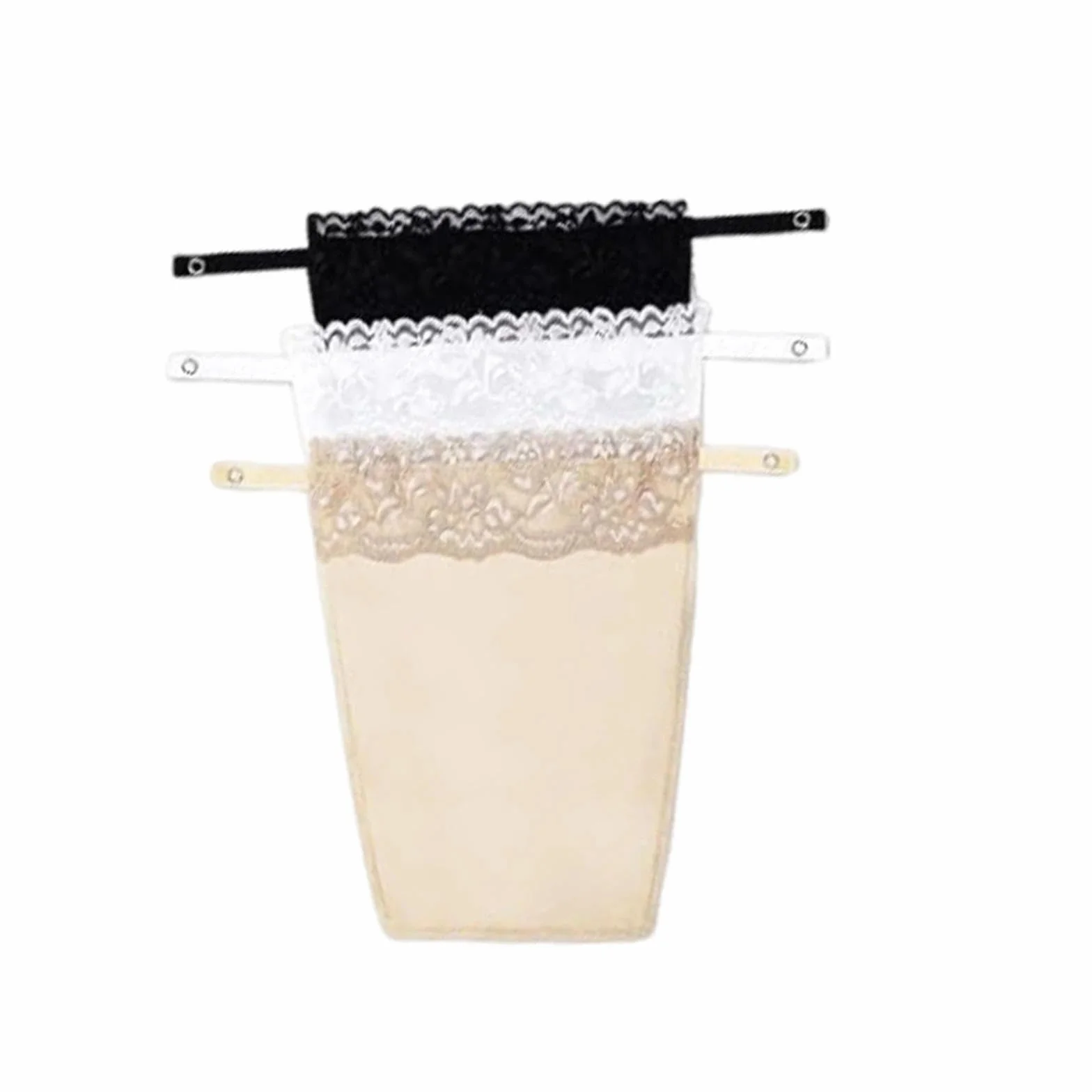 3 Piezas De Ropa Interior con Clip De Encaje, Chaleco con Panel Superpuesto, Sujetador Insertado Superposición Panel de Moda Chaleco Camisola de Encaje de Gran