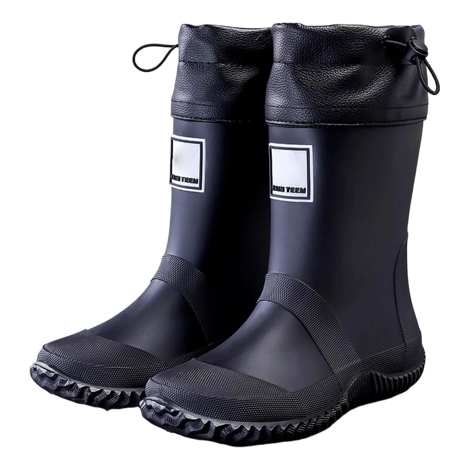Generisch Botas de lluvia antideslizantes de caña media para mujer | Botas de goma de altura media, suela antideslizante, impermeables, cómodas, ideales para trabajo al aire libre y ocio