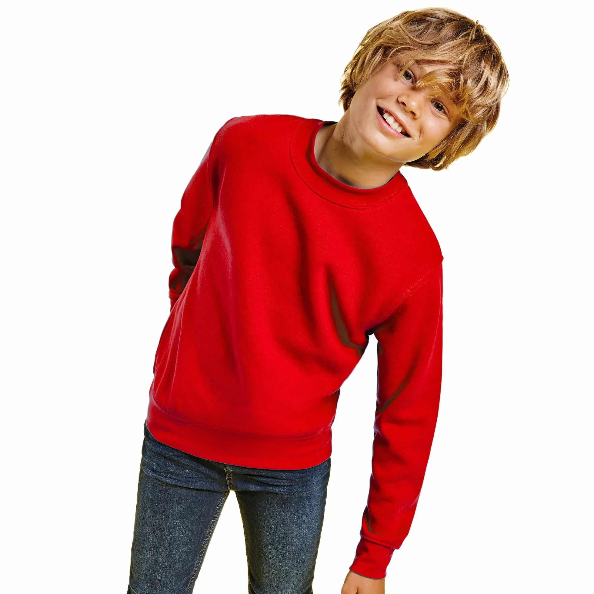 Sudadera Colores niños Cuello puños Cinturilla Punto canalé clásico