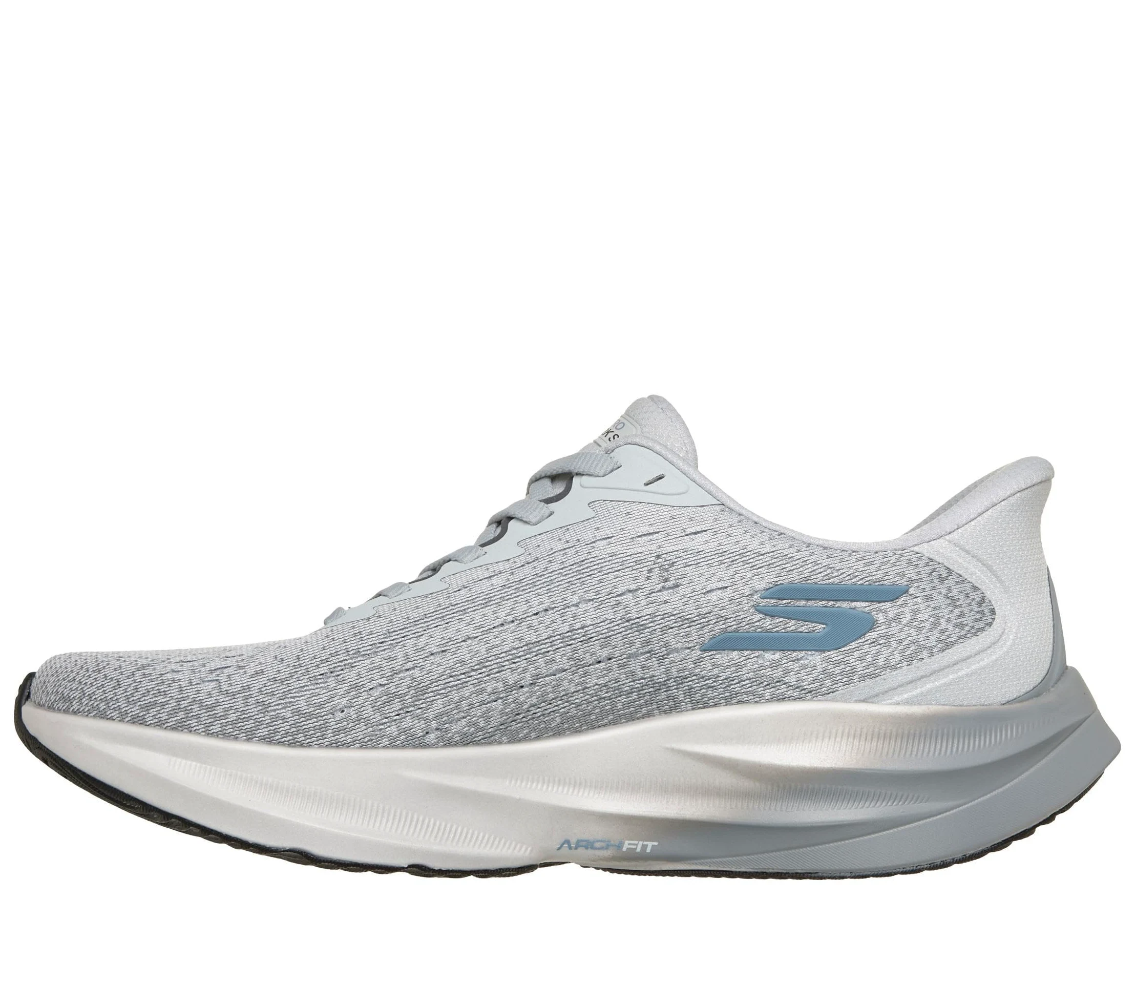 Skechers Aero Spark Slip Ins - Tenis de Correr para Hombre, Gris Textil con Ribete de carbón, 40 EU