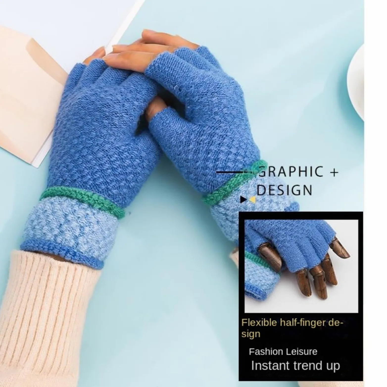 Guantes Running Guantes De Medio Dedo Con Fugas For Ciclismo For Mujer, Guantes Cálidos Sin Dedos De Terciopelo For Invierno Guantes Deporte Hombre