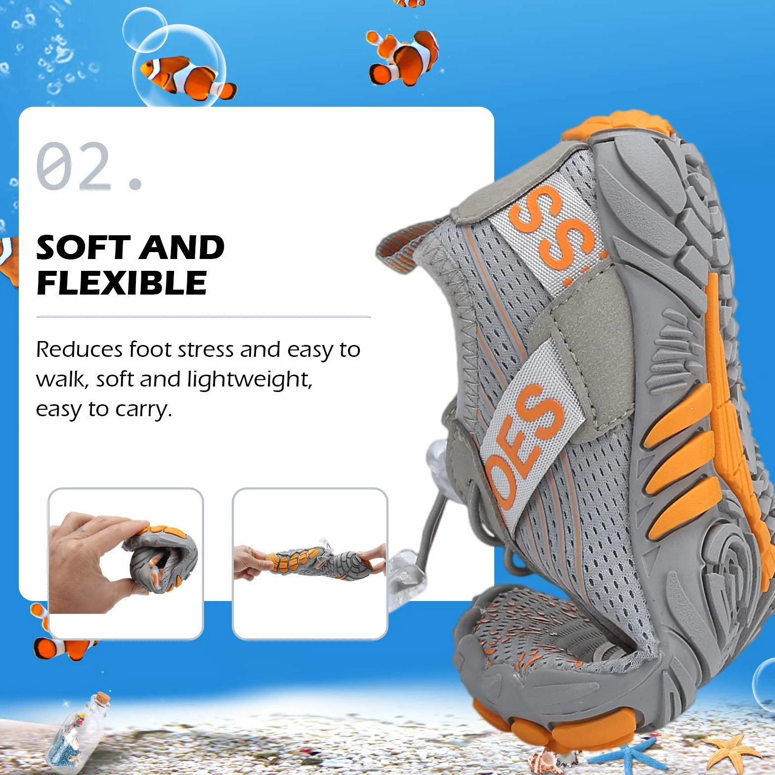 DimaiGlobal Calzado Descalzos Niñas Niños Zapatillas de Trail Running Barefoot Secado Rápido Zapatos de Agua Transpirable Antideslizante para Playa 35EU Gris