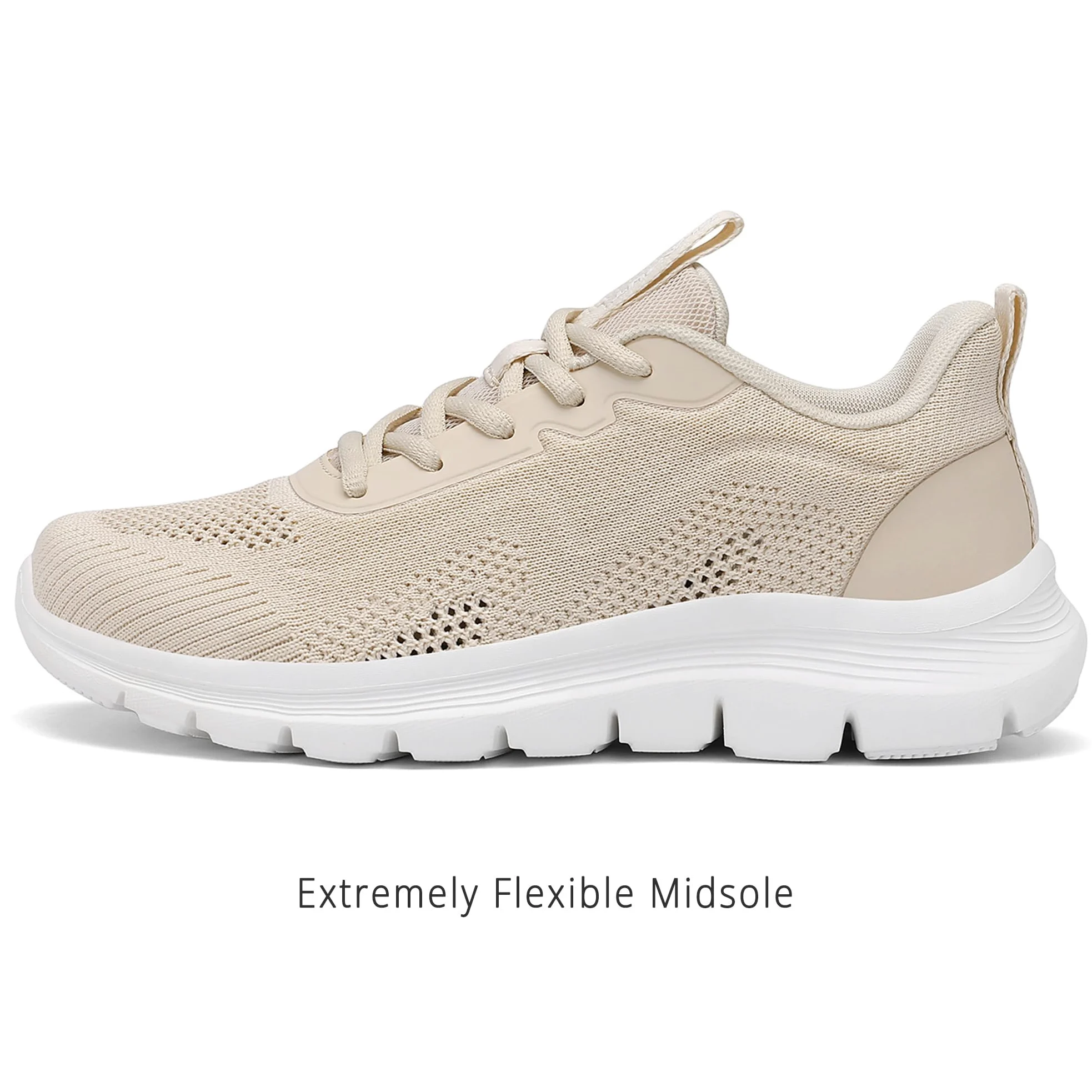 FLARUT Zapatillas Running Mujer Transpirables Ligeras con Malla, Antideslizantes, Amortiguación, Ideales para Caminar, Fitness, Jogging, Gimnasio y Exterior