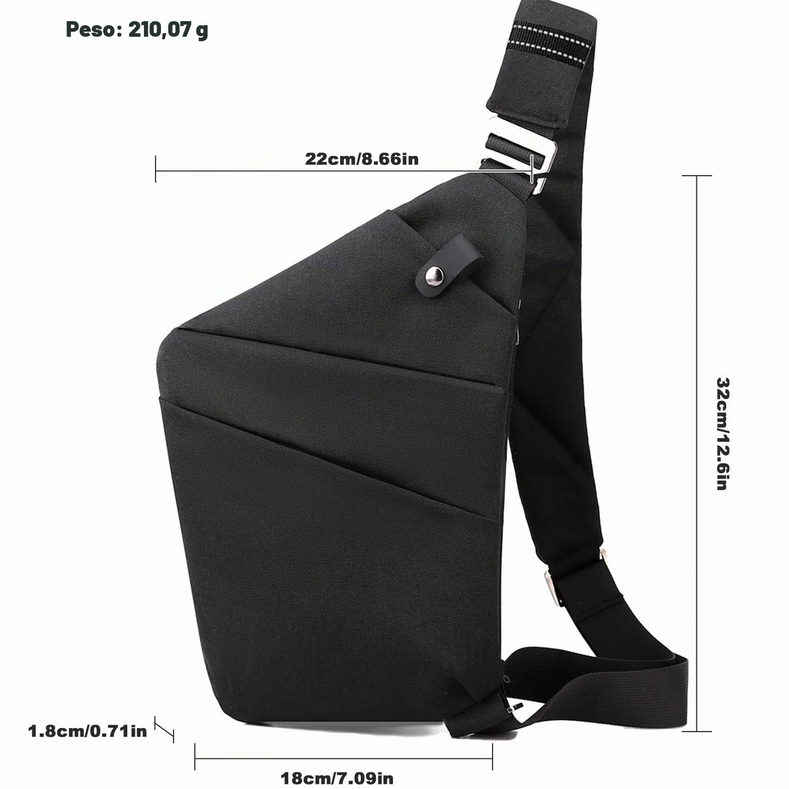 Bolsa de viaje antirrobo, bolsa cruzada de gran capacidad con un hombro, bolsa cruzada ligera para viajes, deportes