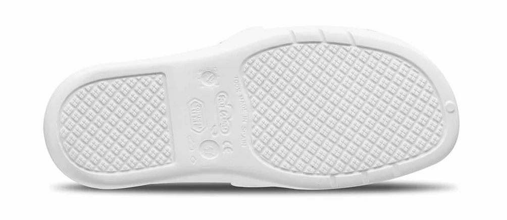 FELIZ CAMINAR - Zapato Sanitario Flotantes con Cierre Ajustable Blanco, 37