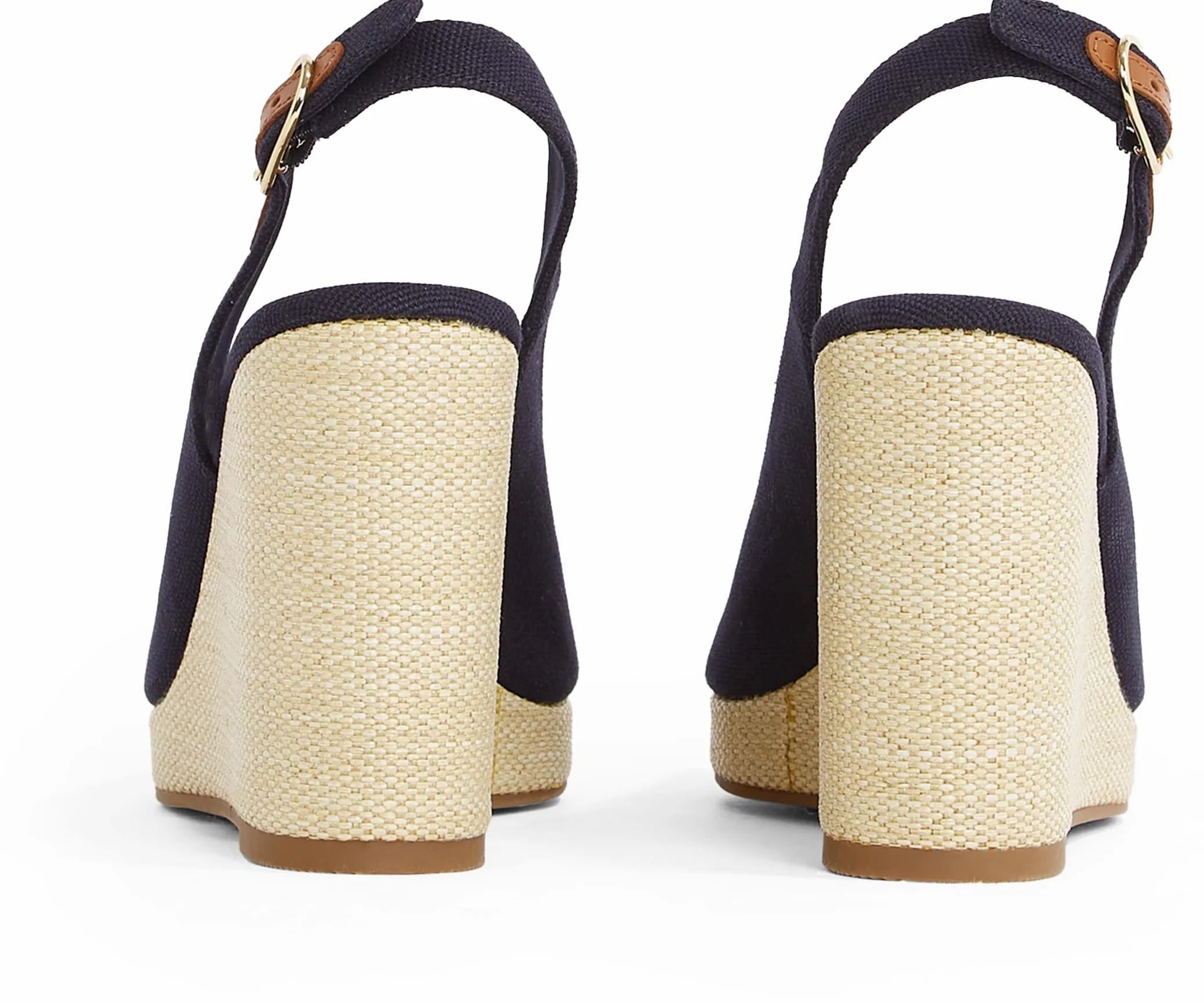 Tommy Hilfiger Alpargatas con cuña Mujer Flag High Slingback con Correa de Tobillo