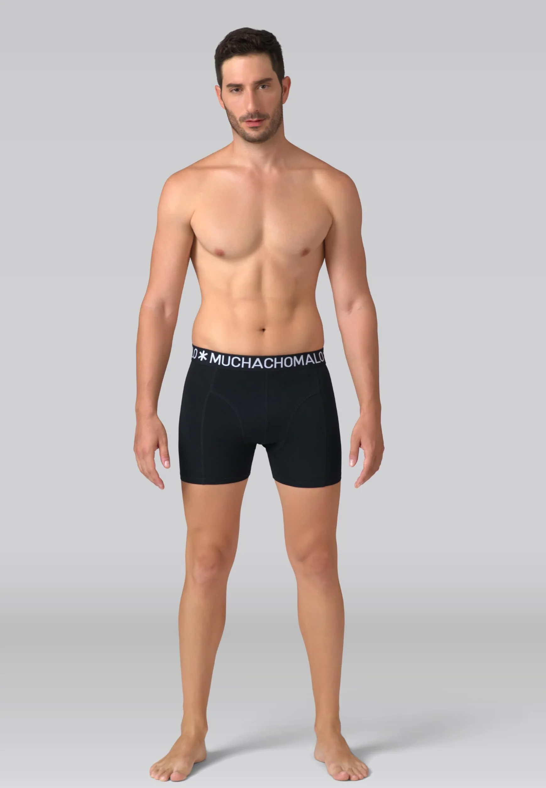 Muchachomalo Calzoncillos para Hombre, Ropa Interior Lisa de Algodón para Hombre, Pack de 7 Unidades, Bóxers Lisos de Corte Clásico con Cintura Elástica