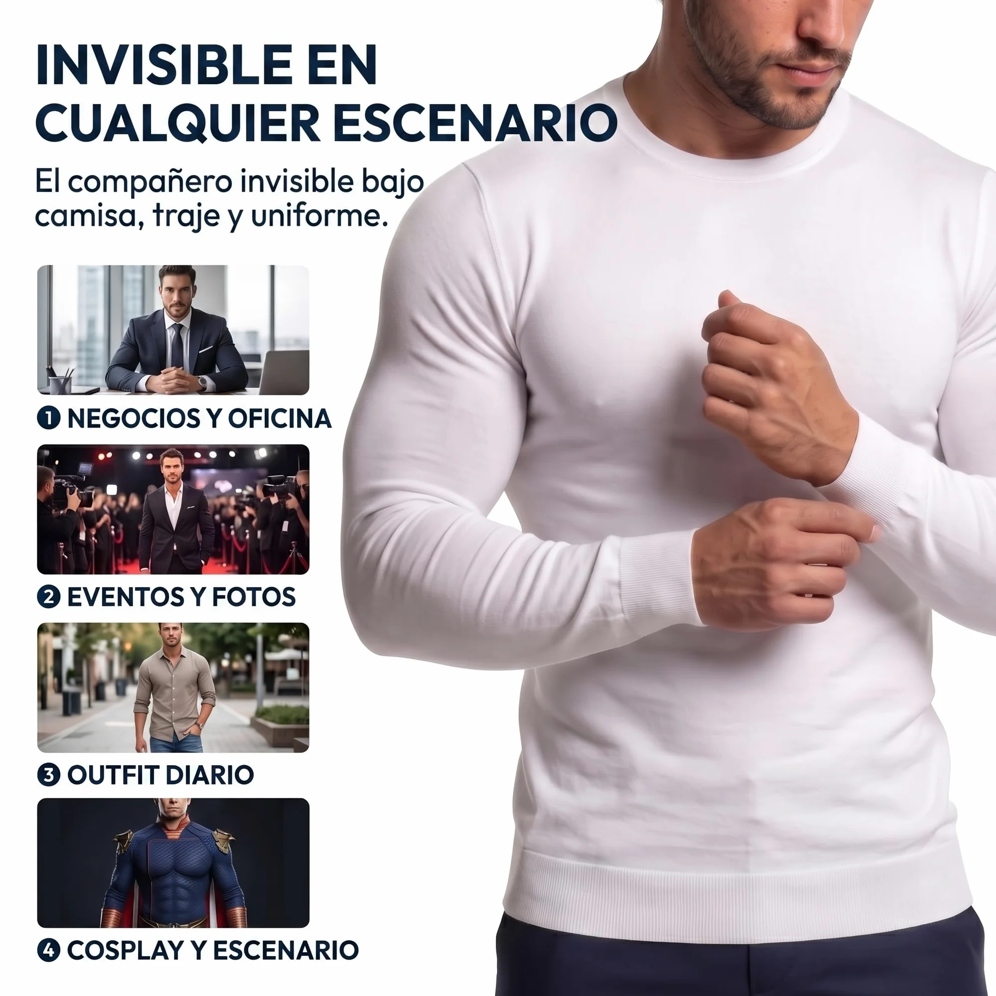 forma terraza muscle top, Compresion Modulos 3D Relleno de Musculo | Camiseta Acolchada de Musculatura con Relleno Removible, Invisible Bajo Camisas, Ligera y Transpirable con 4 Tallas