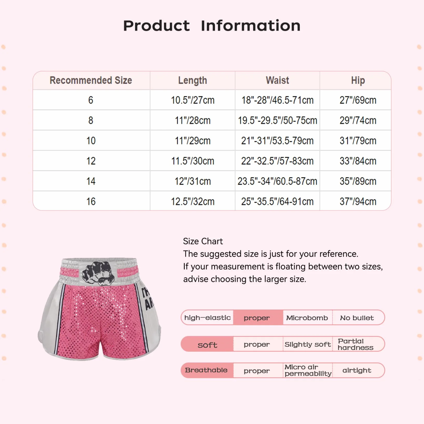Pantalones Cortos de Boxeo para Niños Cintura Ancha Muay-Thai Kickboxing MMA Artes Marciales