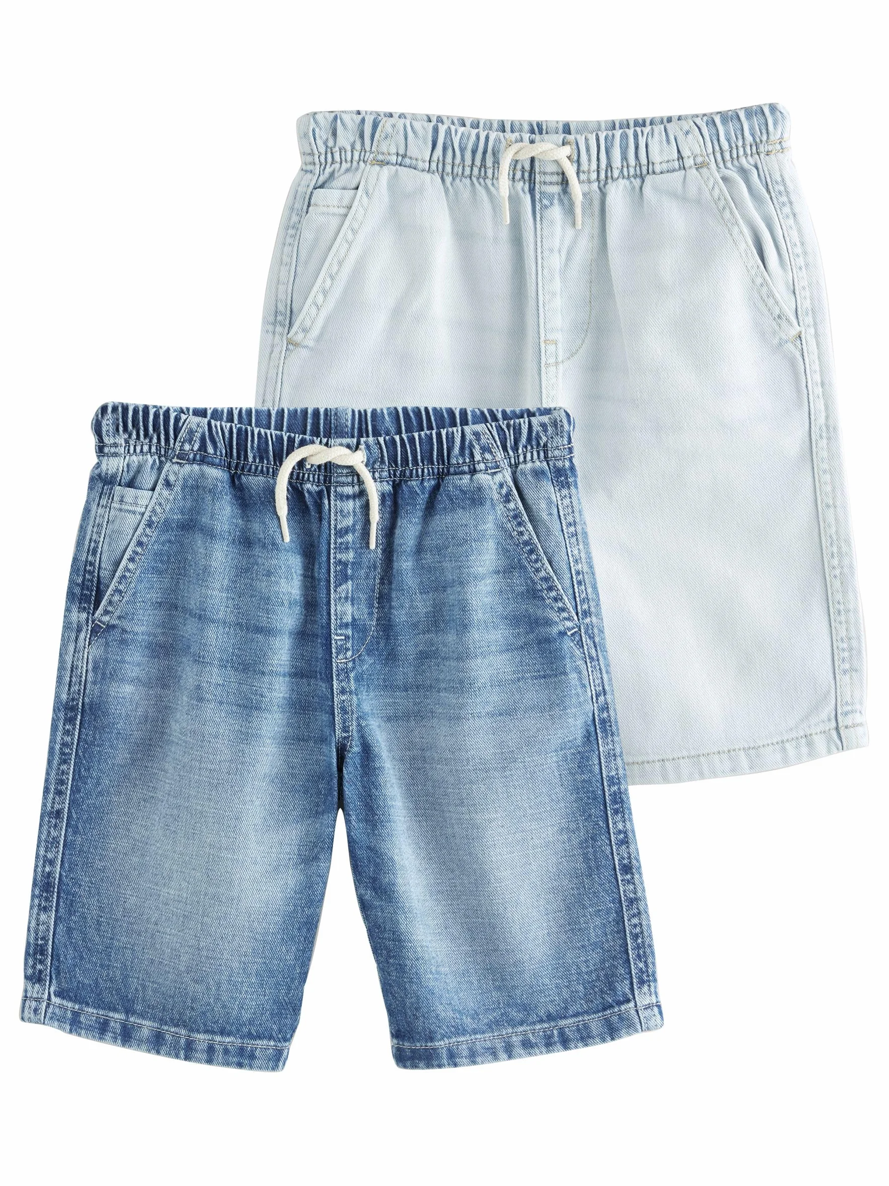 NEXT Niños Vaqueros Cortos Estilo Bermuda Cintura Elástica Pack de 2