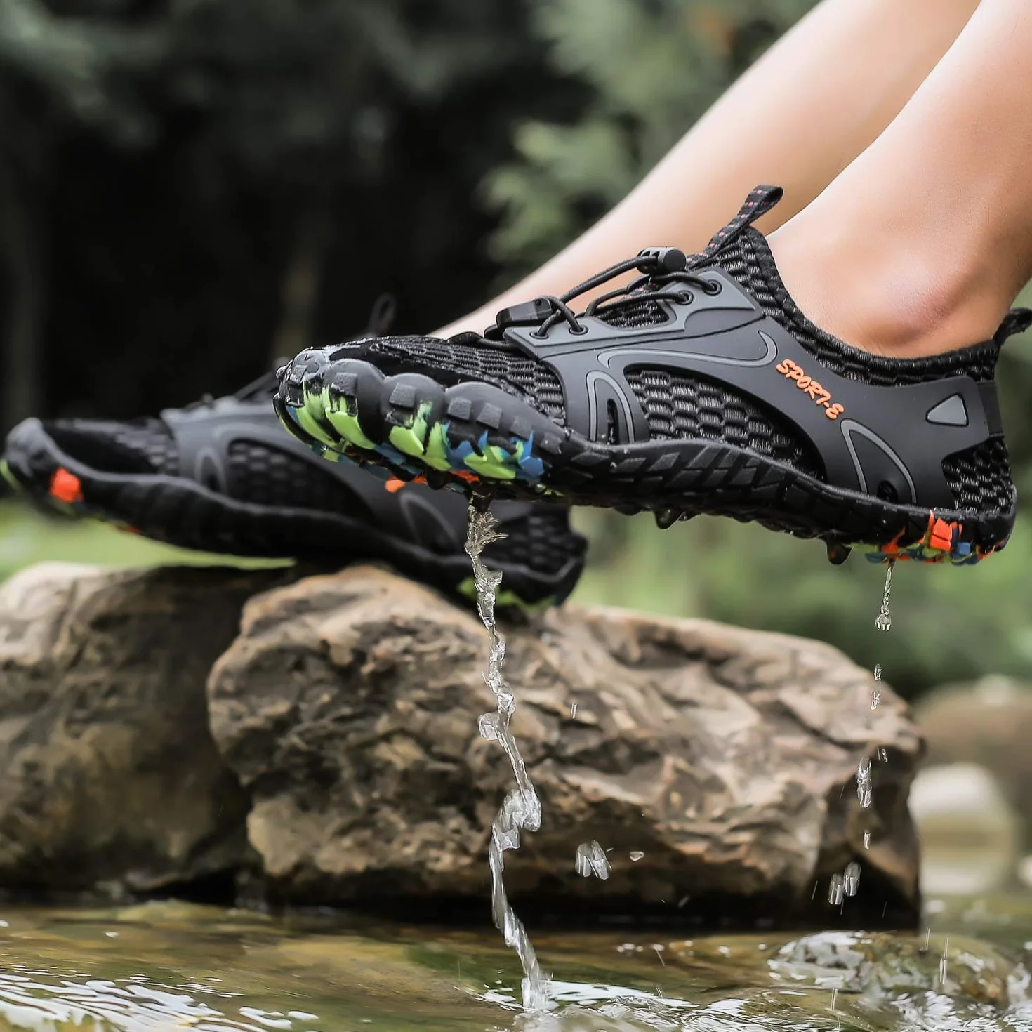 Sandalias Deportivas Trekking Antideslizante Transpirable para Hombres Zapatos de Senderismo