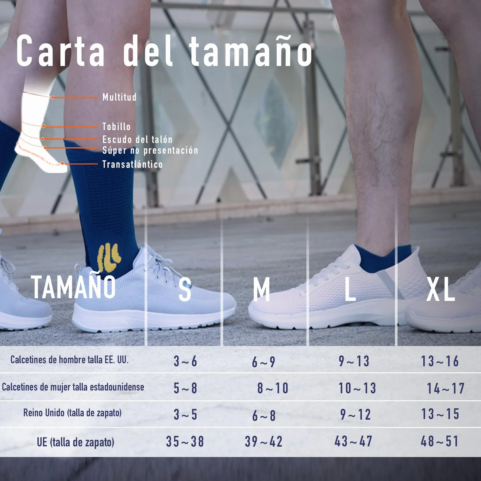 BRISIRA Coolmax Bambú Calcetines Compresión Running Hombre 3 Pares sin Costuras 35-51