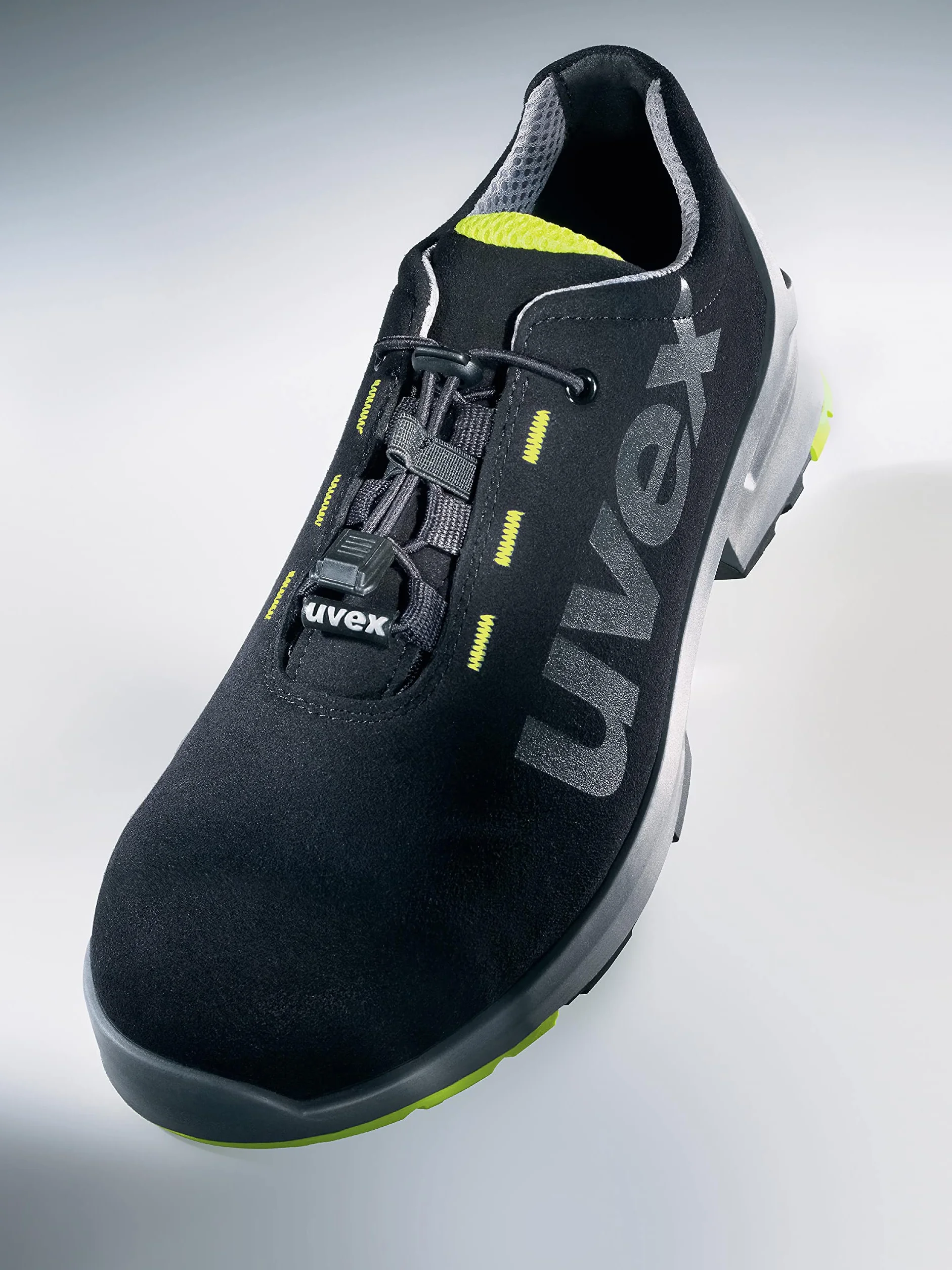 Uvex 1 Zapato Profesional de Seguridad S2 SRC | Zapatilla Deportiva de Trabajo | Punta Antiaplastamiento de Composite | Negro