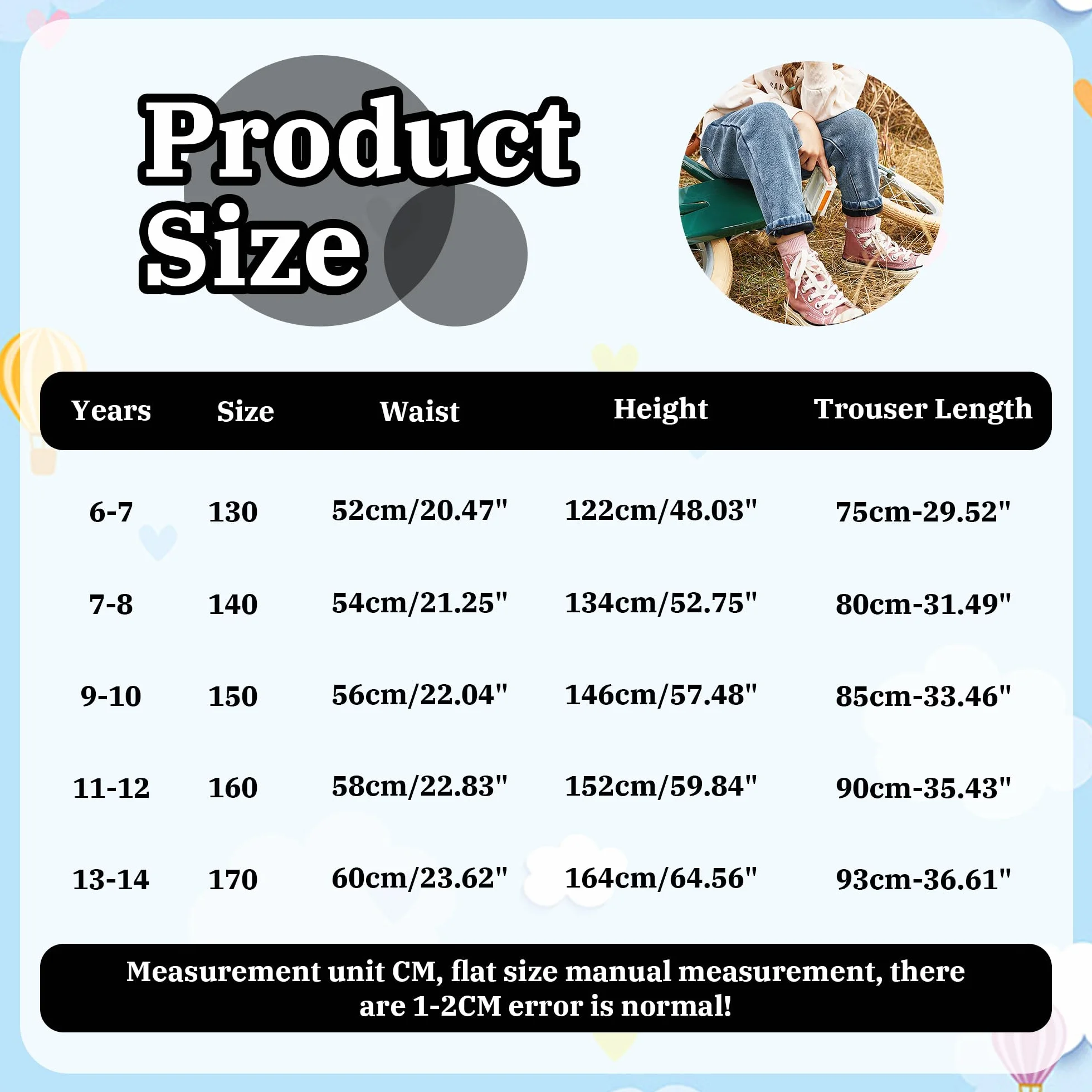 Jeans para Niñas Baggy Pierna Ancha Vaqueros Largos Stretch Denim Pantalones con Cintura Elástica Casuales Holgados Azul Pants con Bolsillos Moda Streetwear para Infantil 6-14 años