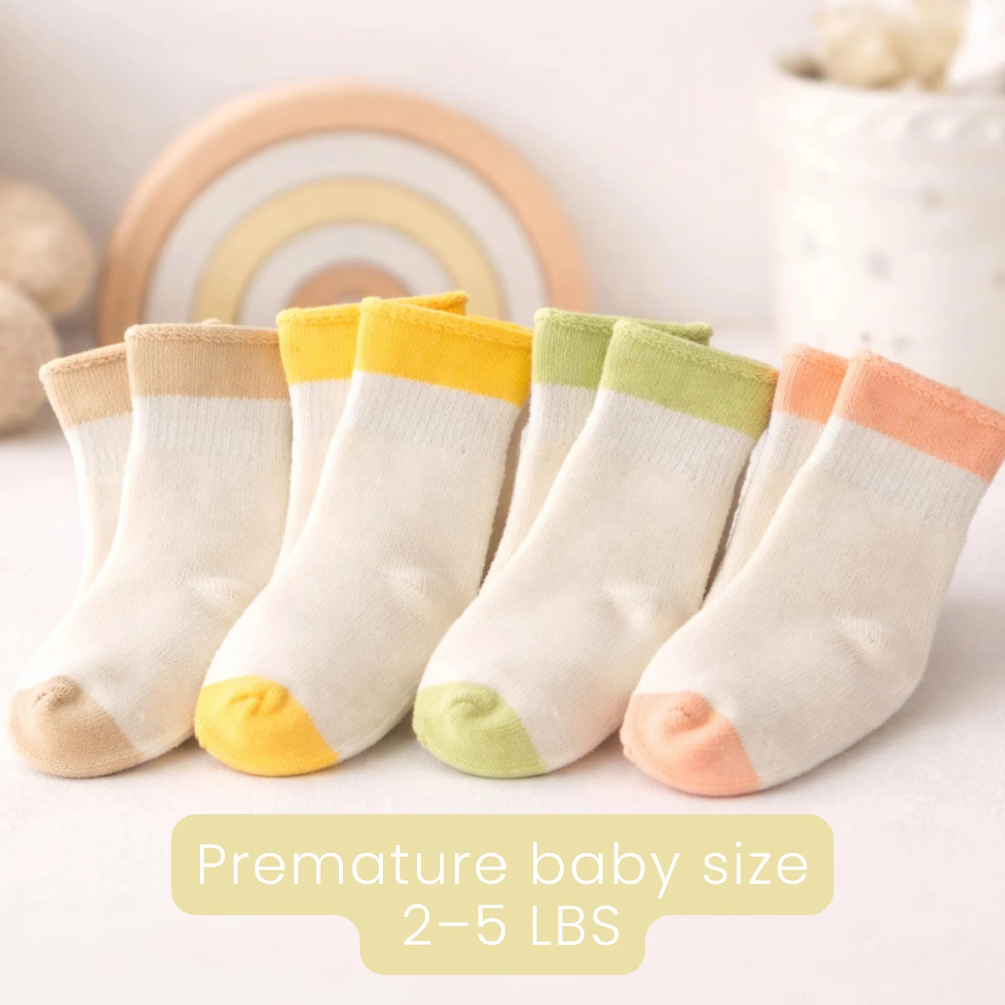 Calcetines básicos para bebés y niños recién nacidos (6 paquetes) – Calcetines prematuros de algodón orgánico – imprescindibles para pies pequeños