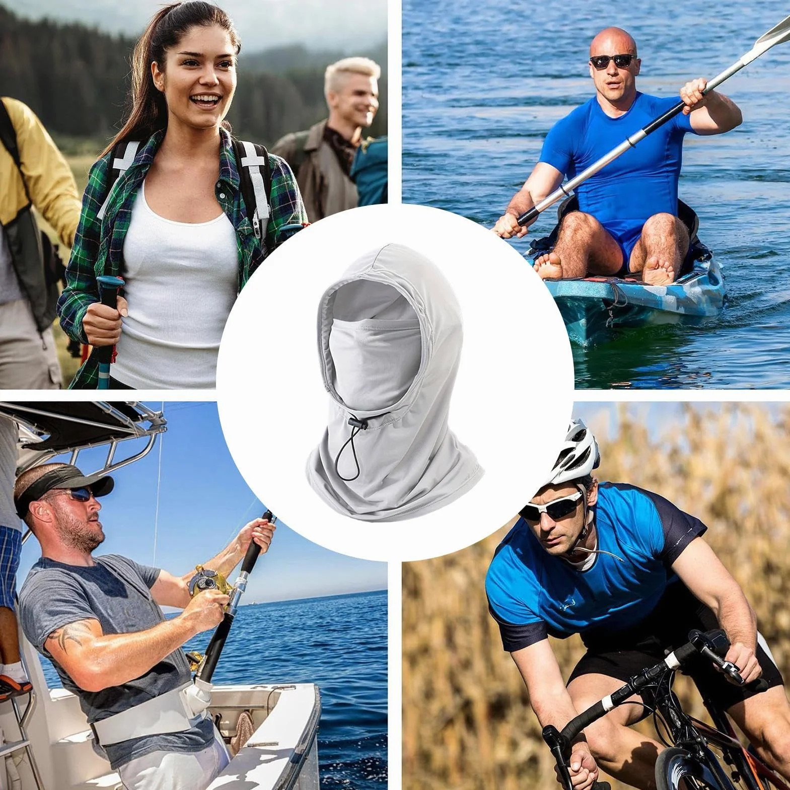 Máscara de protección solar – UPF 50+ Protección UV Sombrero con protección para el cuello | Protección facial transpirable para deportes, escalada, senderismo, ciclismo, actividades al aire libre