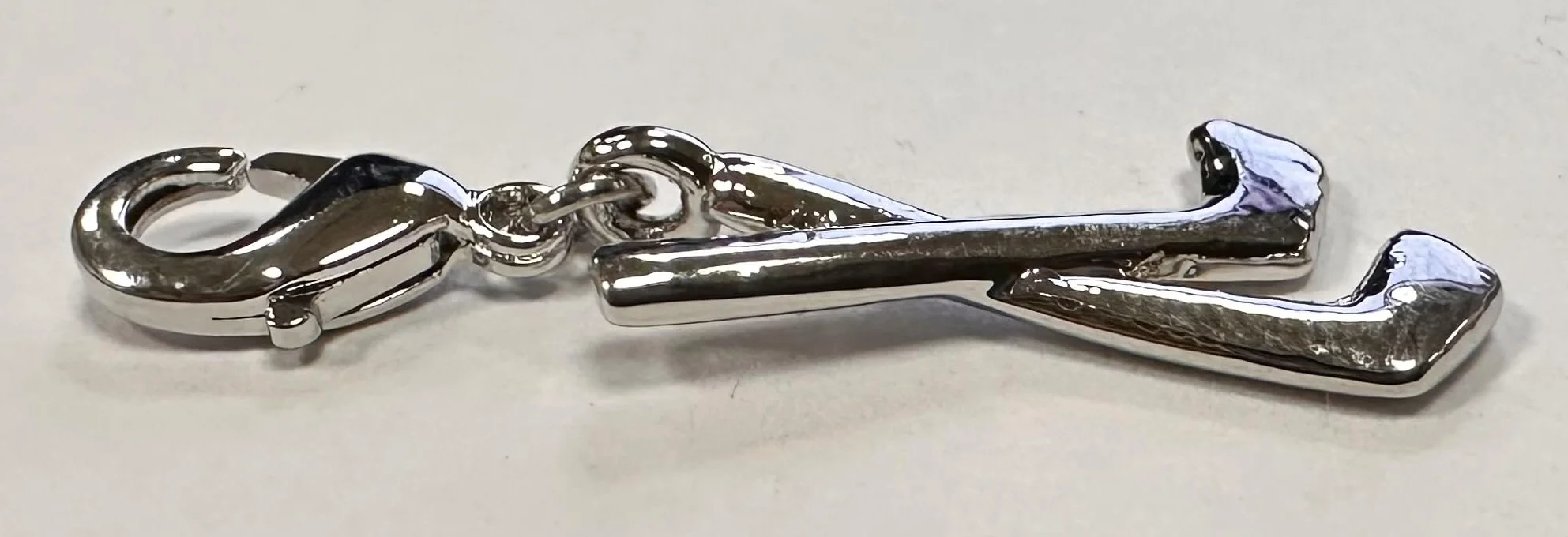 Quiges Charm con Cierre Plateado Palos de Hockey Abalorios Joyería de Mujer