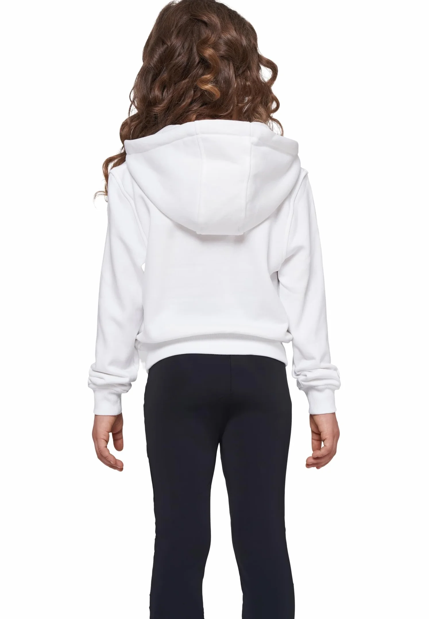Build Your Brand Girls Cropped Sweat Hoody Sudadera con Capucha Niñas