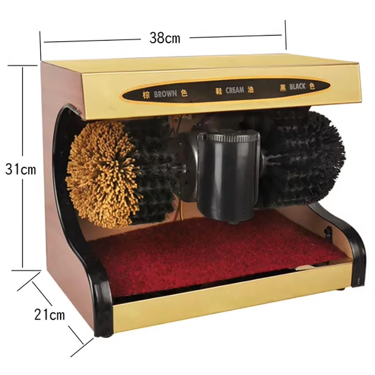 Pulidor automático de zapatos de inducción, limpiador de cuero portátil de acero inoxidable con eliminación de polvo y pulido
