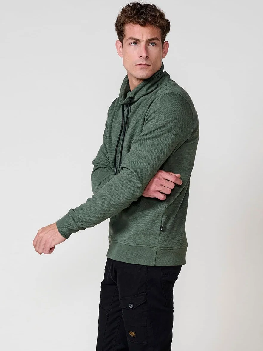 Koroshi Sudadera Hombre Cuello Alto con Cordón Ajustable 2521SU32