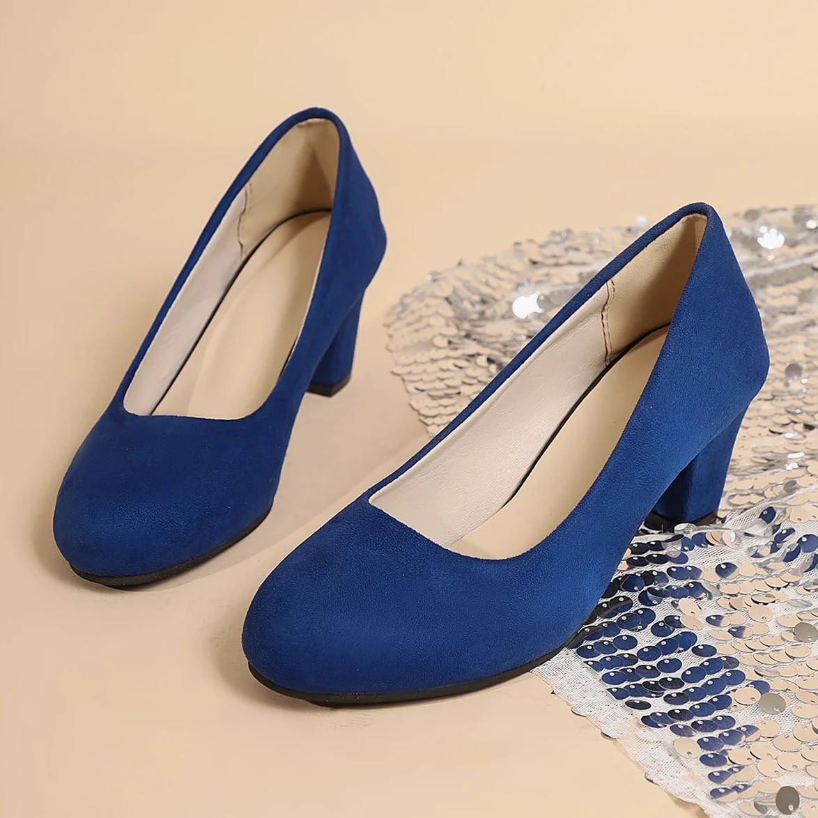 Tacones altos casuales con correa cruzada para mujer, tacones de bloque medio Mary Jane con correa al tobillo, zapatos de corte para mujer, zapatos de trabajo de apoyo cómodo