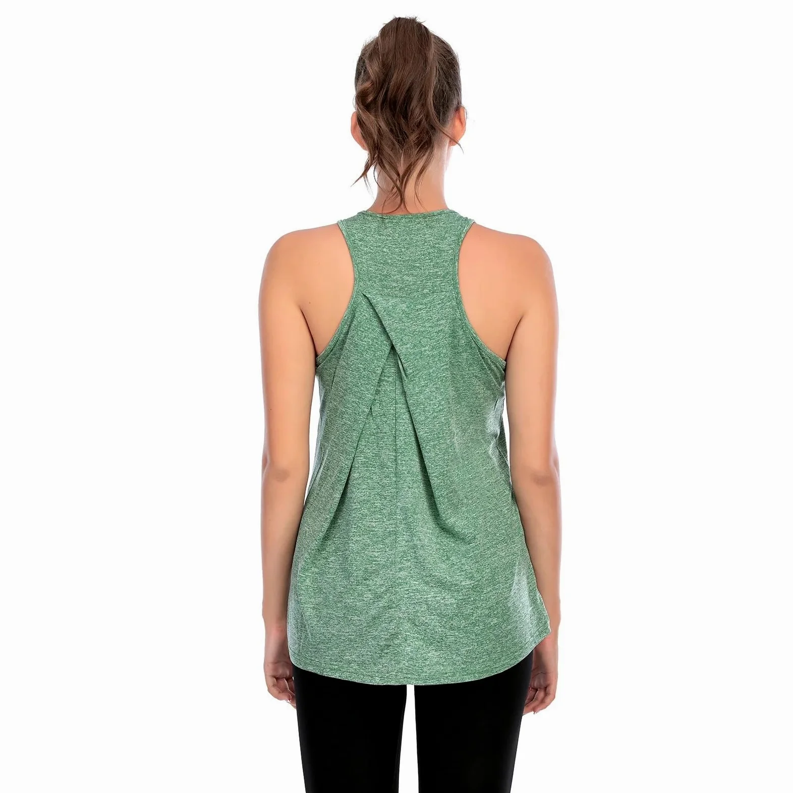 Espalda De Malla Camisetas sin mangas for entrenamiento con espalda cruzada for mujer, camisetas for correr, entrenamiento, Yoga, chaleco deportivo for Fitness, camisetas deportivas for gimnasio Top D