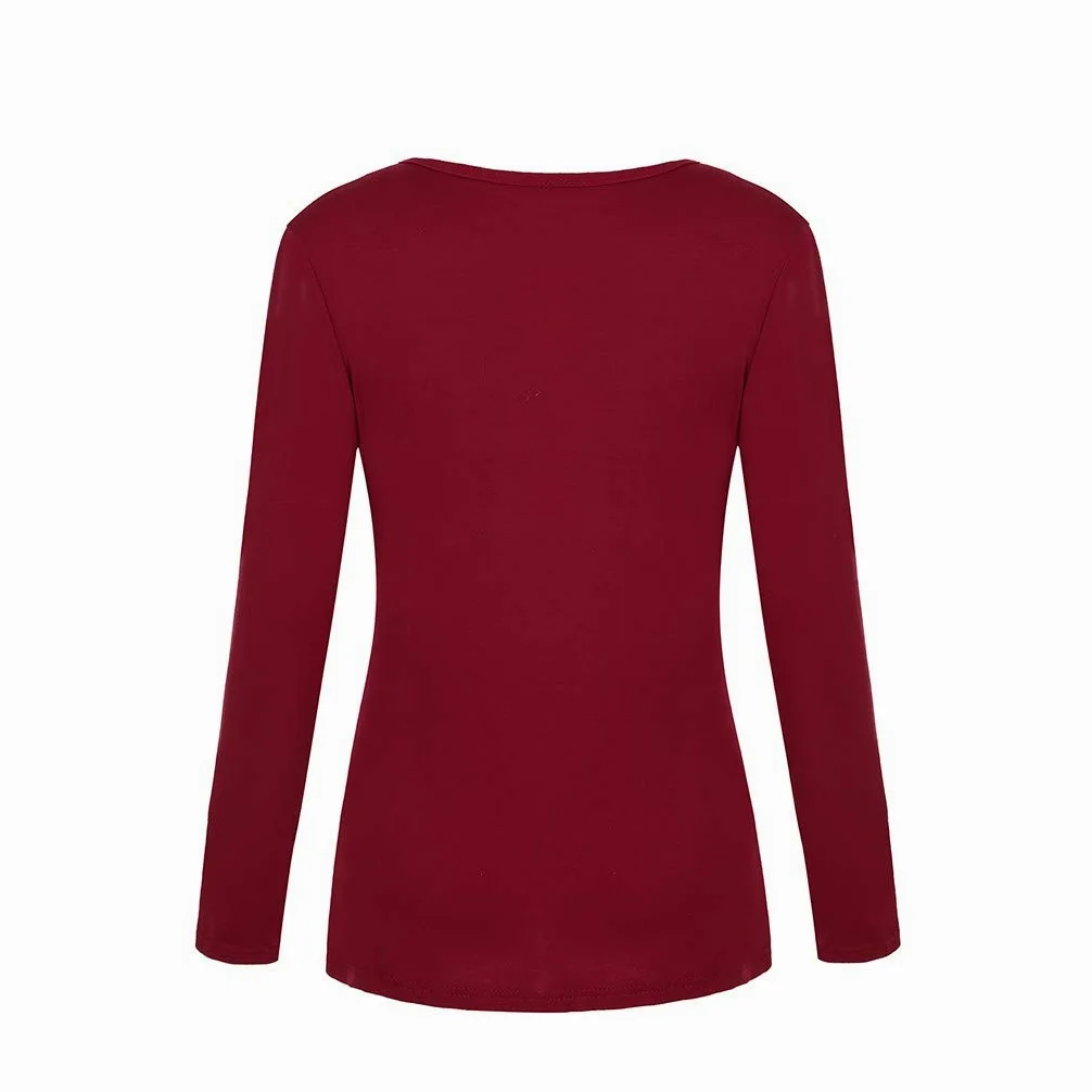 Blusa Maternal Doble Capa Camiseta Larga para amamantar Mujer Manga enfermería Tops Lactancia cómoda