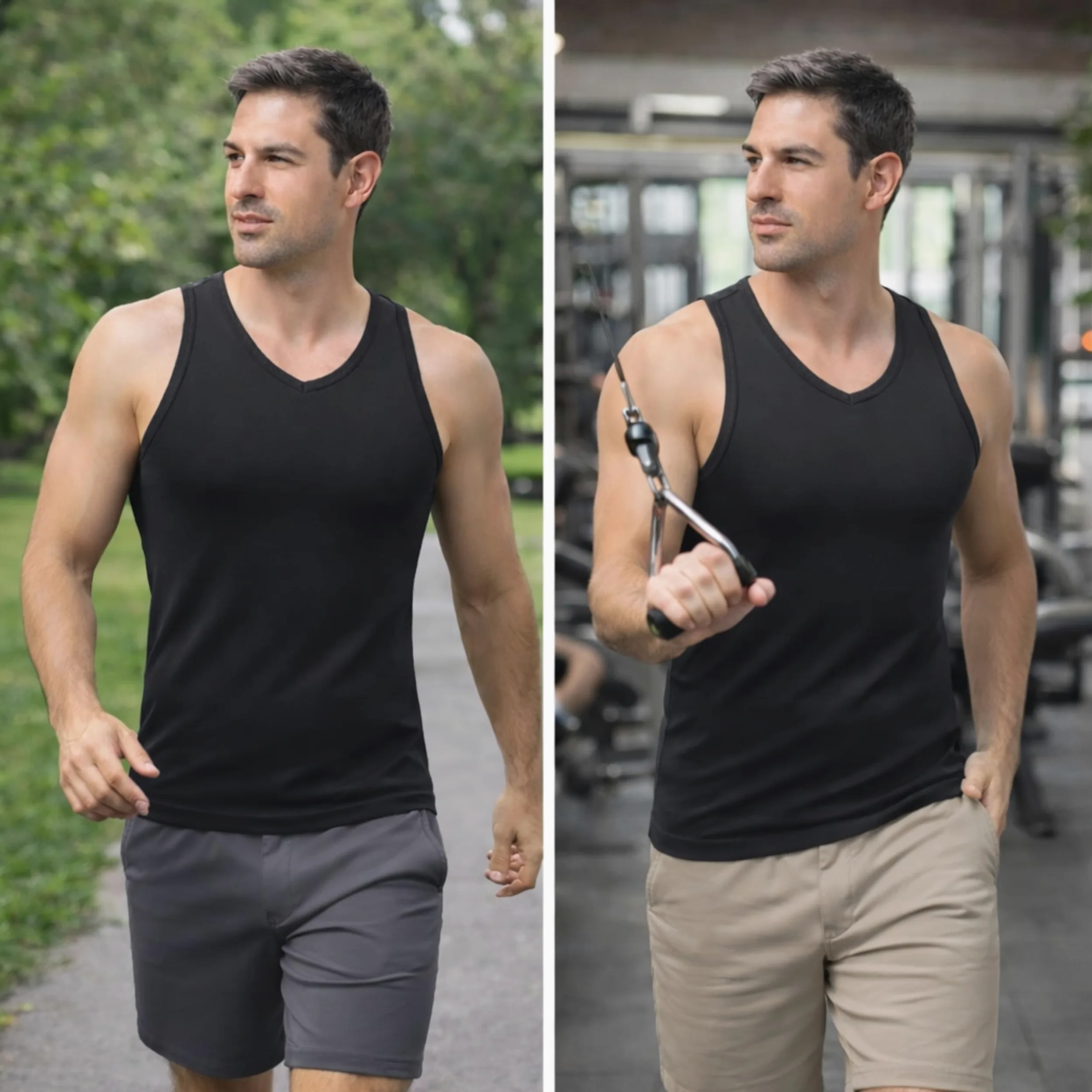 ANAISSA Camiseta Compresión Hombre con Fibra Emana Speed. Camiseta Reductora Hombre Moldea y Estiliza. Camiseta de Compresión Corrector Postural. Control Abdomen, Caderas y Espalda.