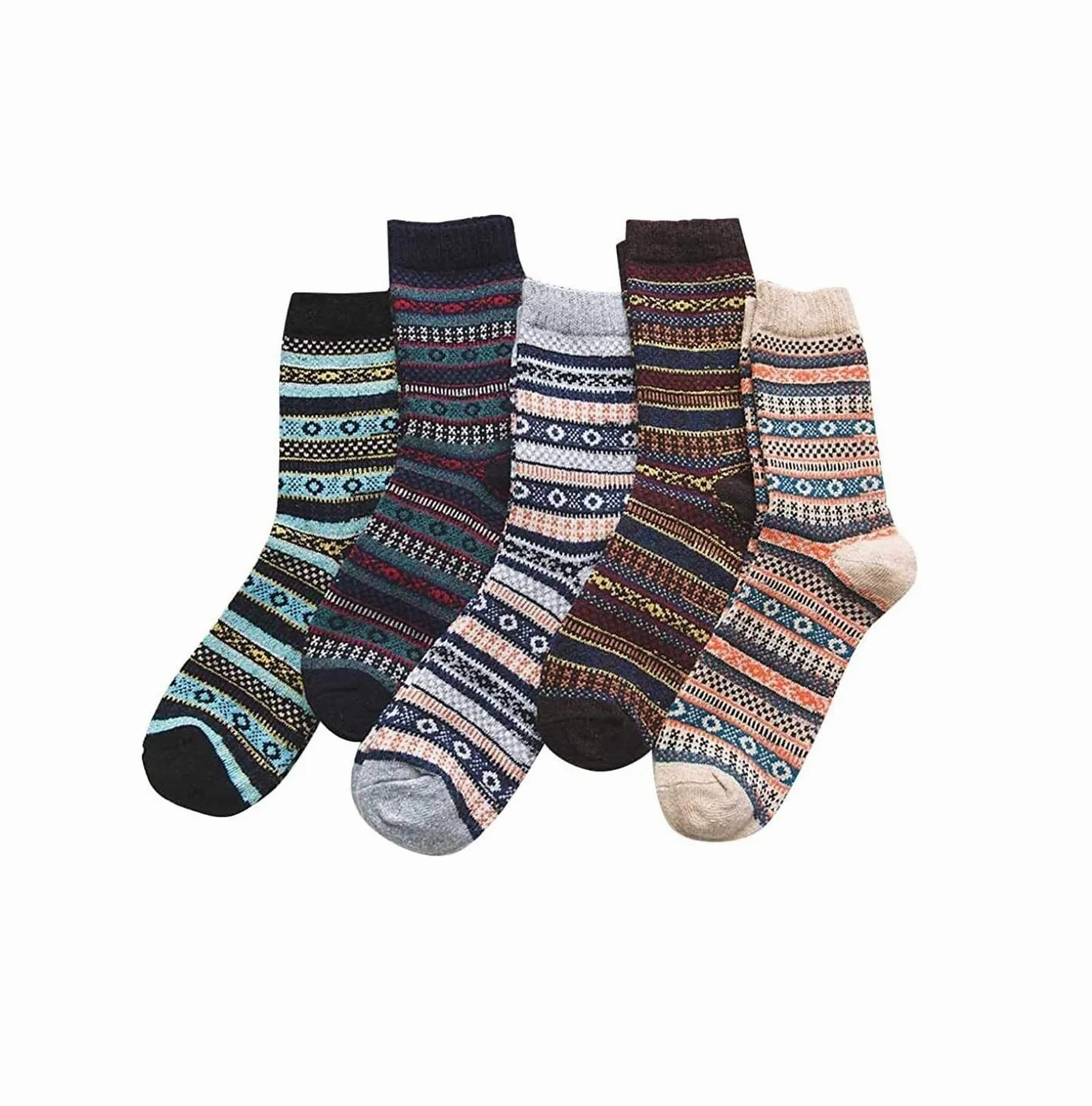 Calcetines Invierno 5 Pares De Calcetines Cálidos De Lana De Invierno Para Mujer, Calcetín Borroso Como Y Año Nuevo Calcetines Termicos