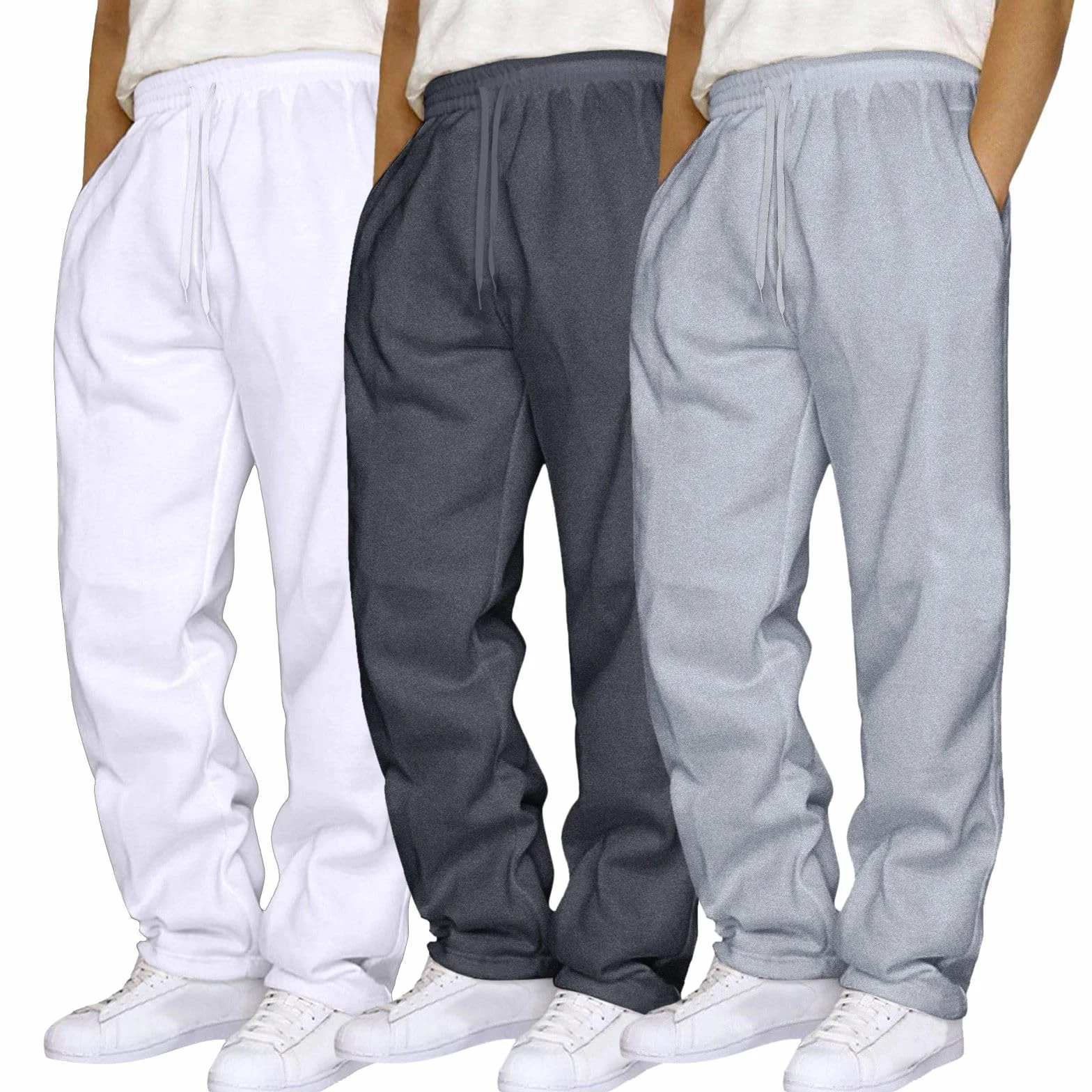 Pantalones de Hip Hop para Hombre, Pantalones de Entrenamiento Informales con puños de Pista de Color sólido, Pantalones de Entrenamiento con Bolsillo, uds.
