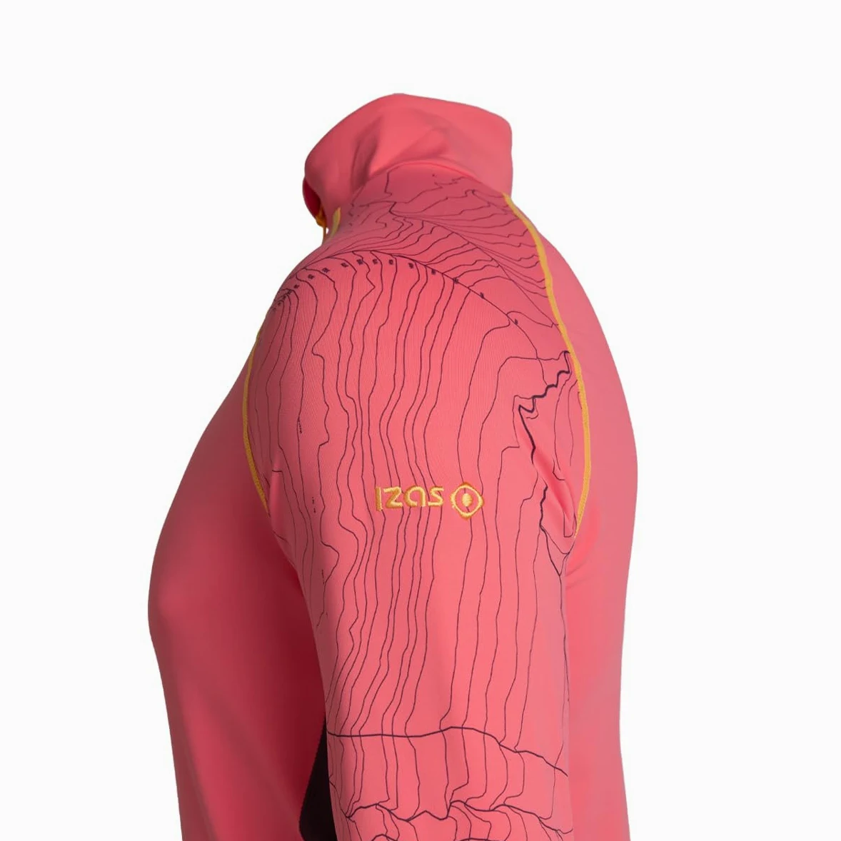 Izas Salem M Camiseta Técnica DE Manga Larga para Hombre Polar Stretch para Entrenamientos y Rutas Outdoor en Climas Fríos, Bi-elástica, Transpirable, Secado Rápido, Cuello Alto Cremallera