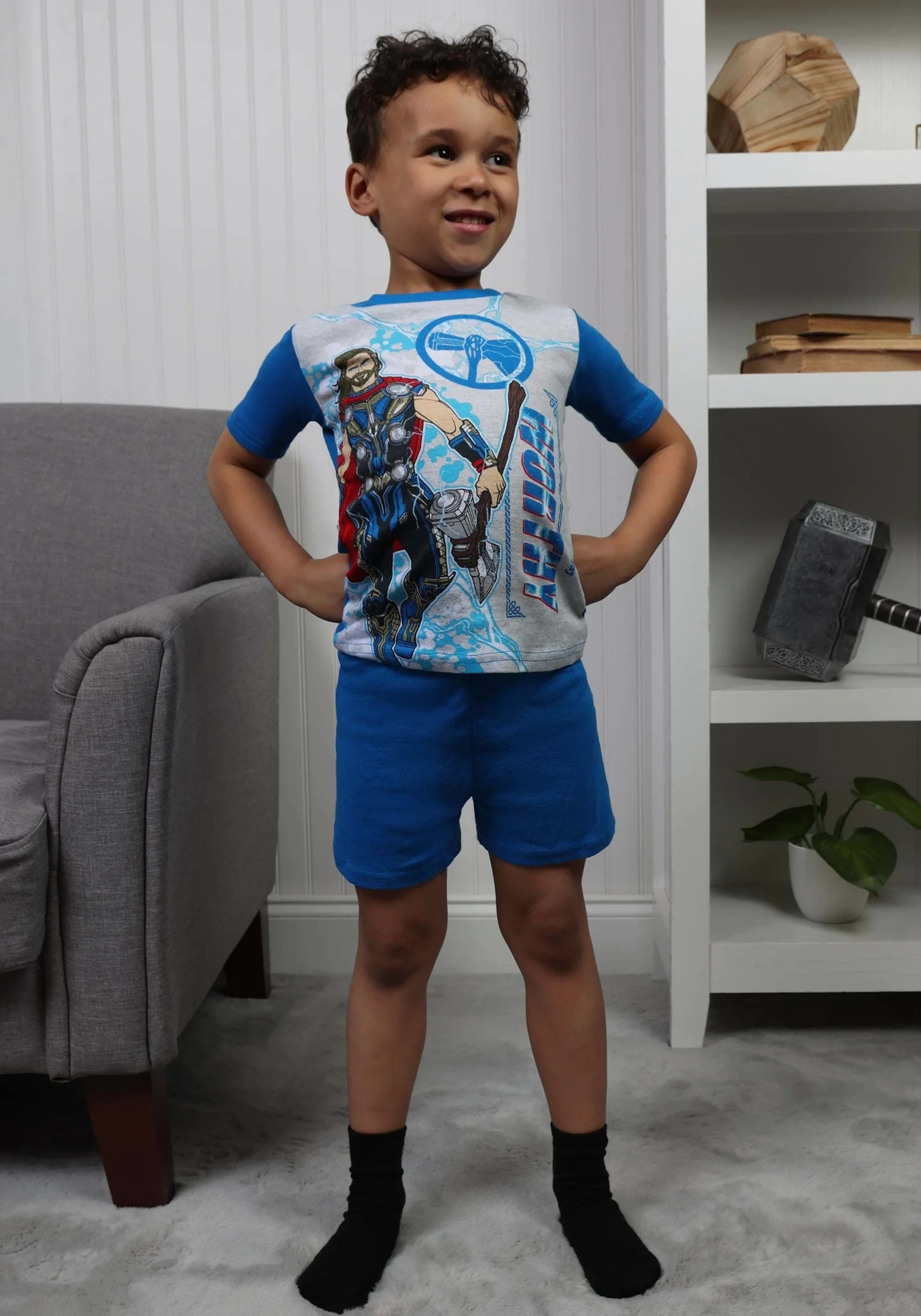 Marvel Conjunto de pijama de 4 piezas para niño de algodón