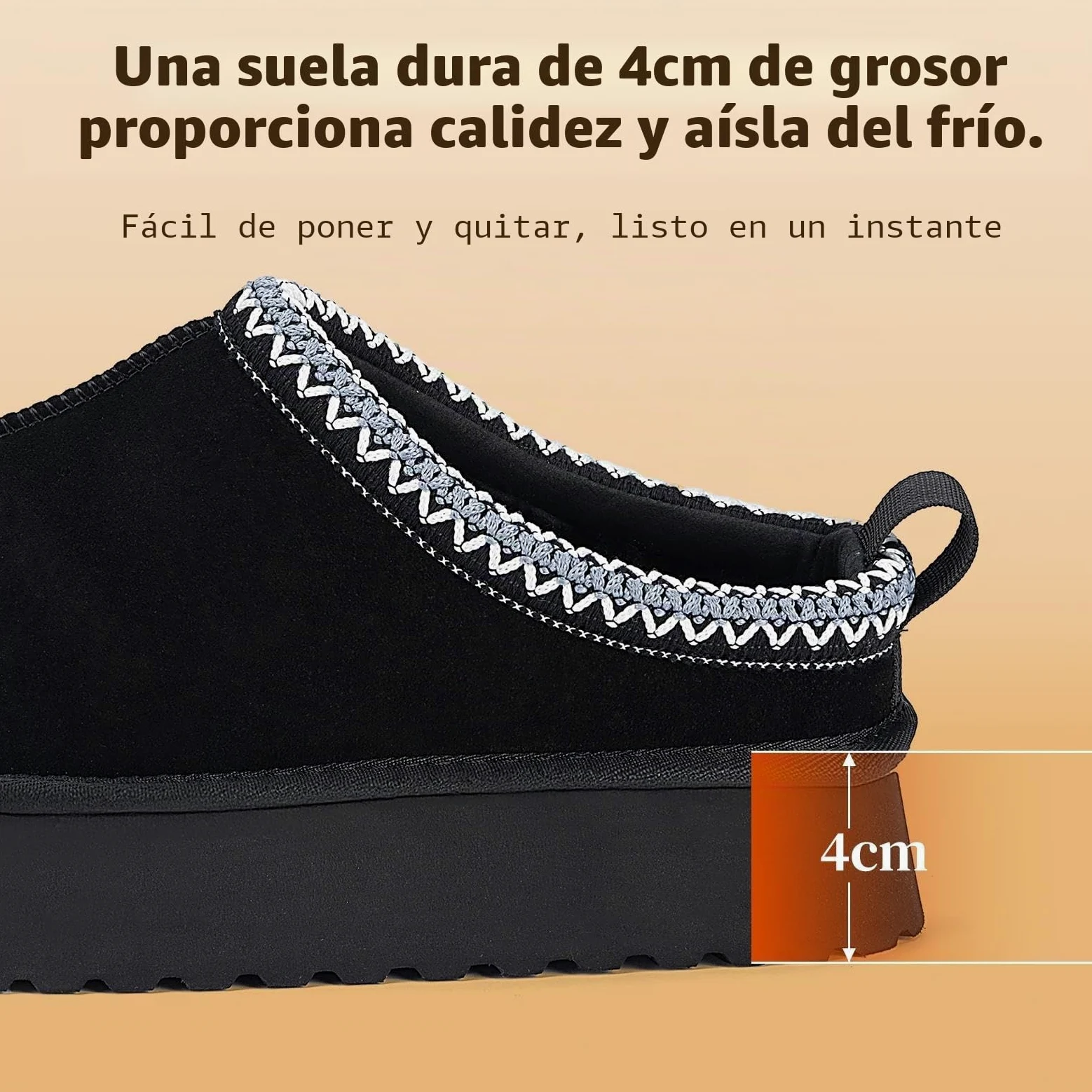Mishansha Mujer Zapatillas de Estar Invierno Pantuflas Casa 36-42 EU | Zapatos, Antideslizantes, Cálidas, Calzado de Invierno, Grosor de 4 cm, Forro de Felpa Afelpada, Interiores, Paseos Diarios