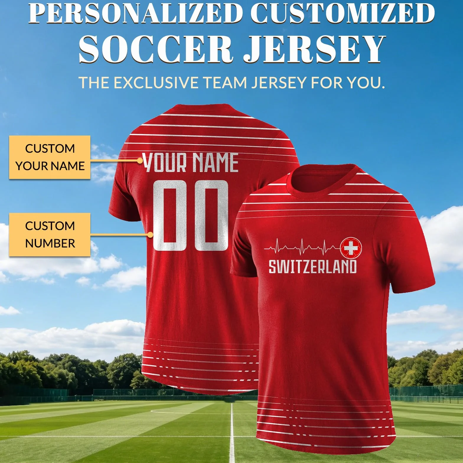 Genérico Camiseta de fútbol Personalizada para el Mundial 2026 con Nombre y número, camisete fútbol Personalizada del Mundial para Regalo Ideal para fanáticos del fútbol