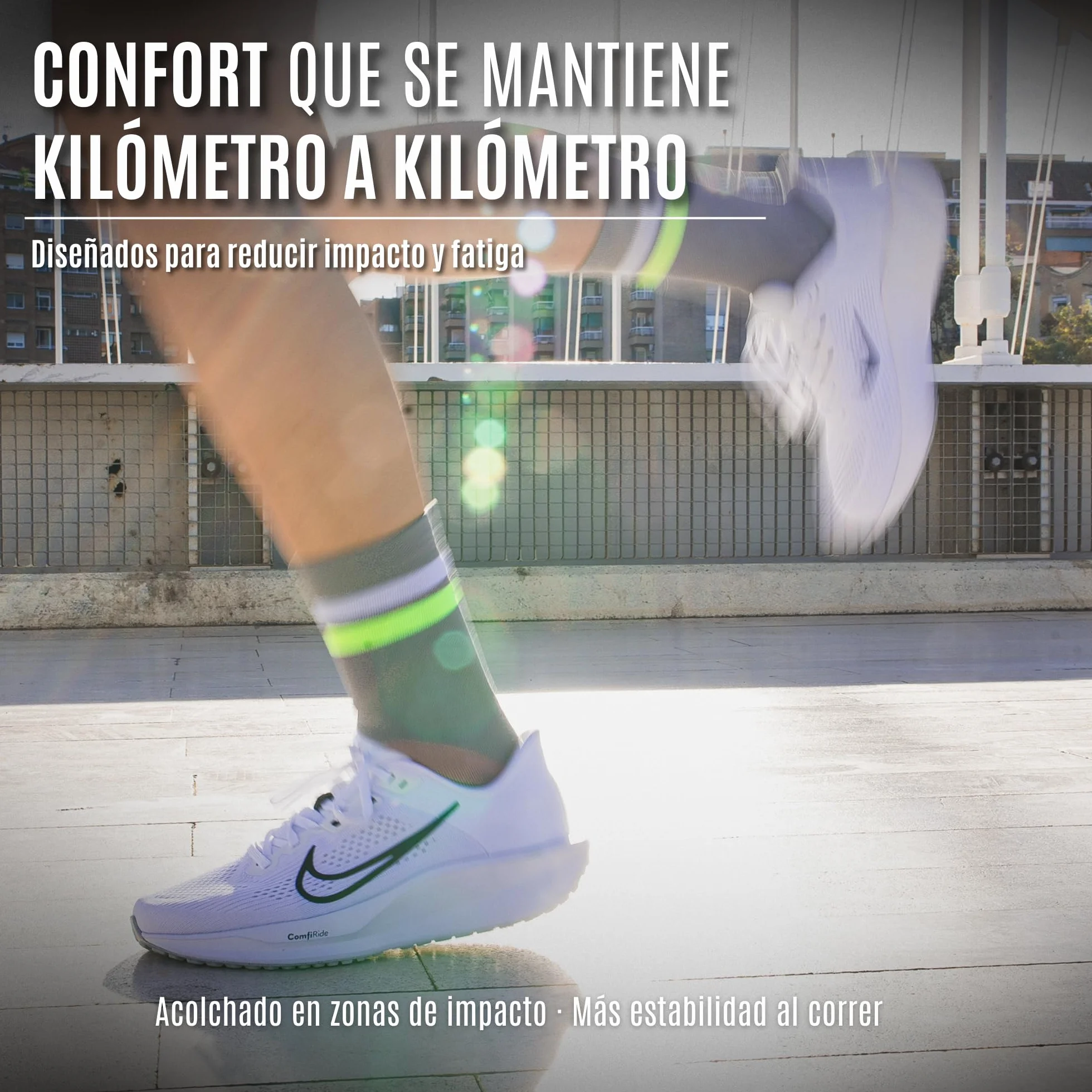 Calcetines Running Compresivos Vaporfeel Reducción Fatiga Circulación Unisex