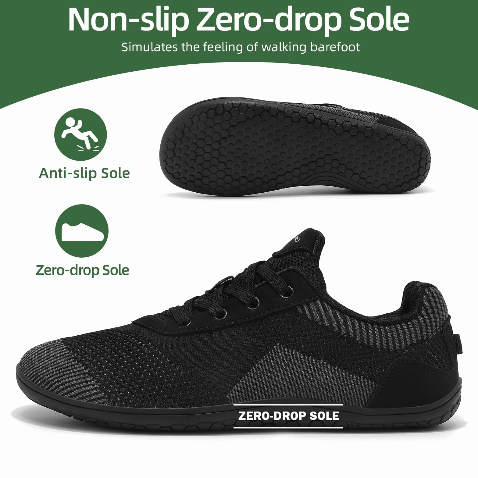 Zapatillas Barefoot Mujer Running Flexibles para Exterior Interior