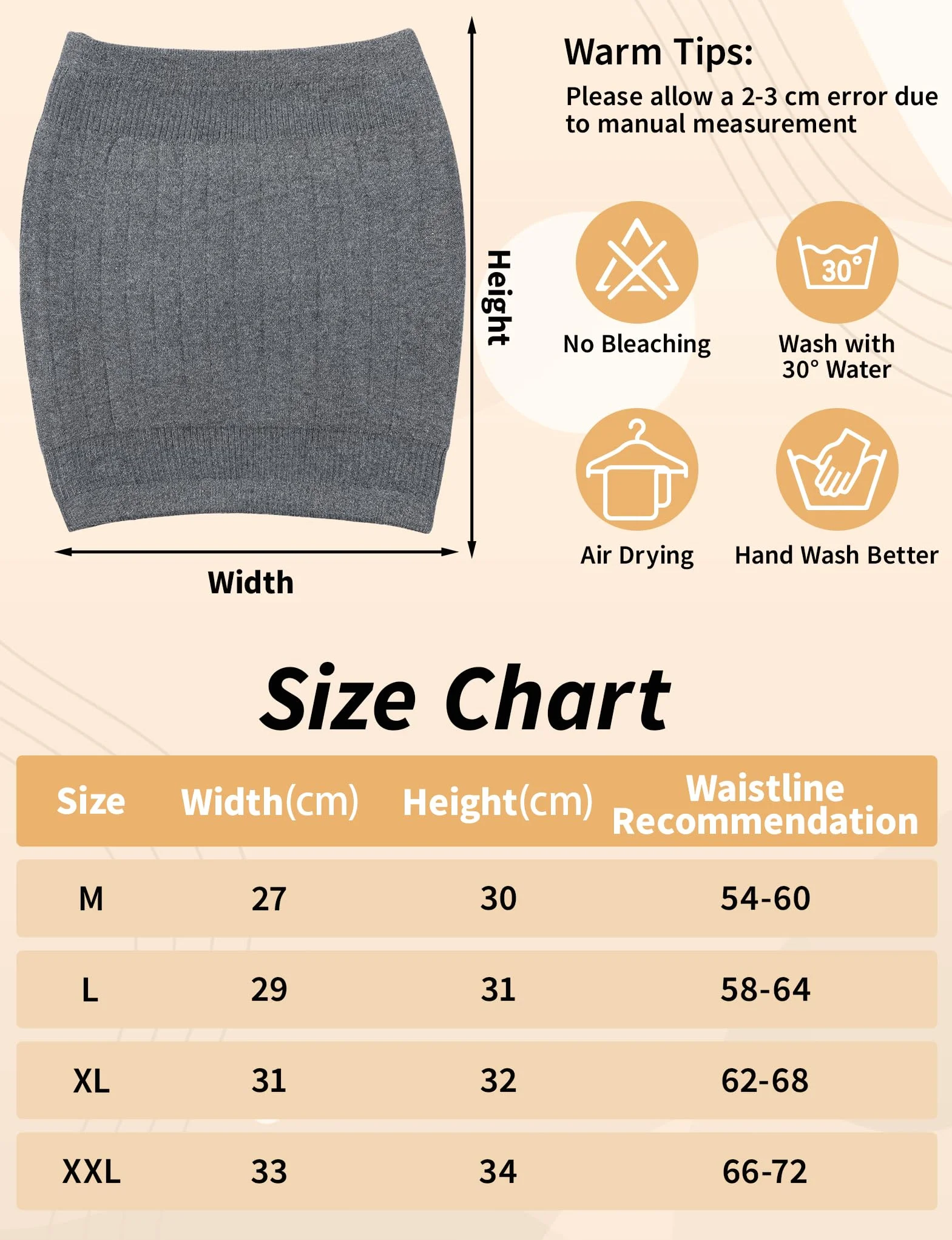 Becellen Faja Lumbar Lana, Cálido Elástico Abdomen Calentador Cachemira Faja Lumbar Mujer Dolor Espalda Anti-Frío Calentador de Riñón Invierno Cintura Soporte para Mujer Hombre