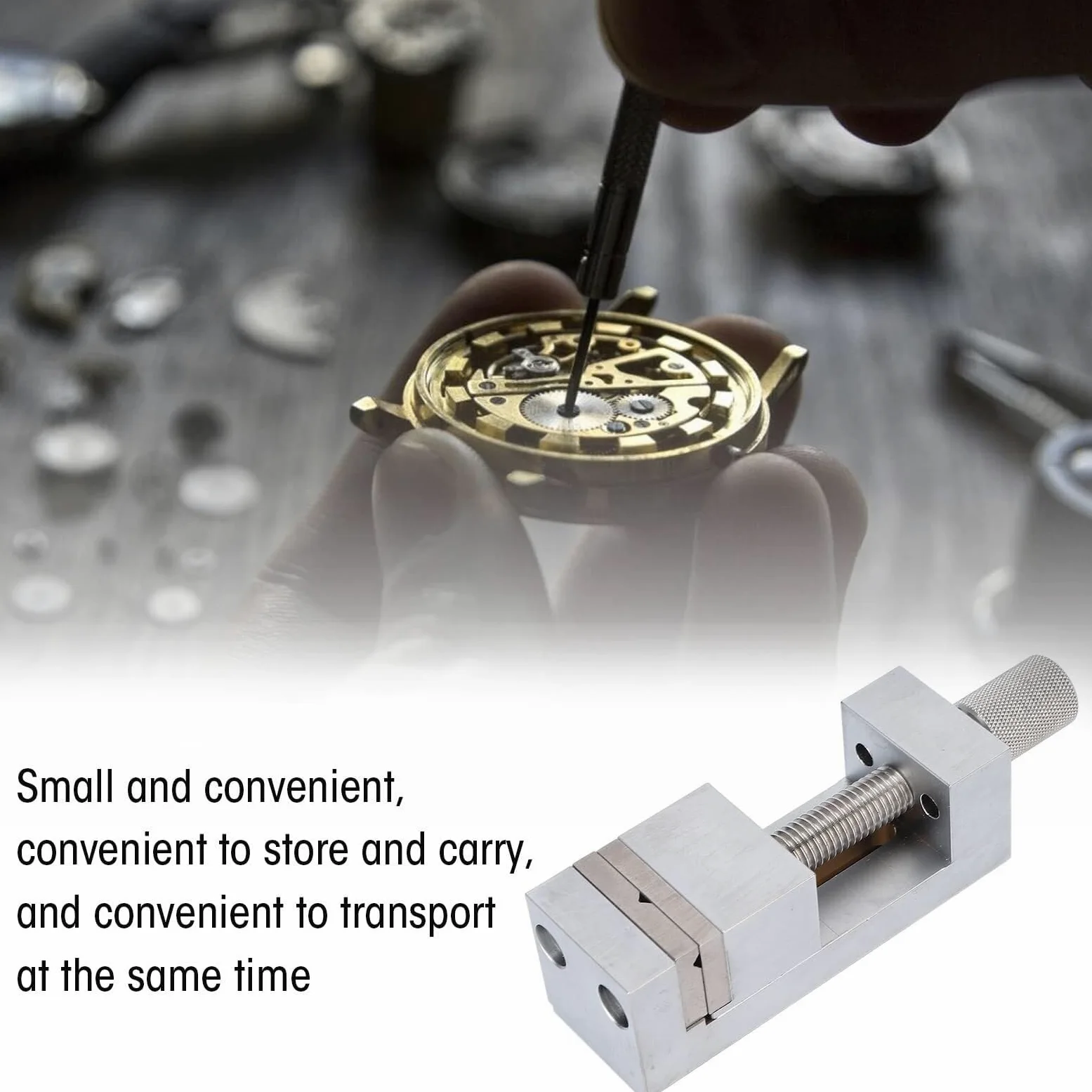 Kit de Herramientas reparación Relojes - Juego relojero Acero para reemplazo baterías Herramientas compactas Antideslizantes con Soporte Movimiento para entusiastas del Bricolaje